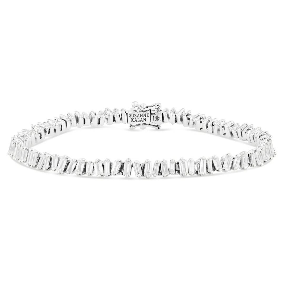 The History of Natural Diamond Tennis Bracelets and 10 Must-Have Pieces 13 Suzann Kalan Classic Diamond Baguette Tennis Bracelet