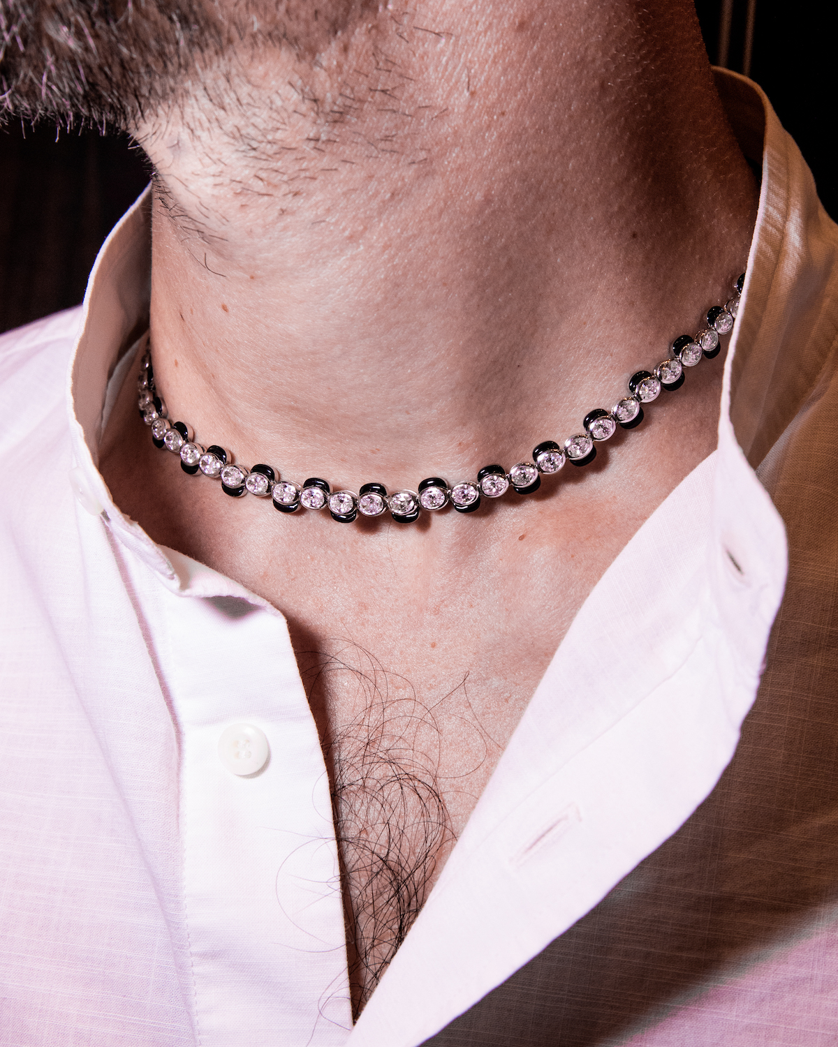 How Two Men Started Diamond Jewelry Collections for Their Husbands 4 Nikos Koulis Mens necklace mens diamond jewelry collection