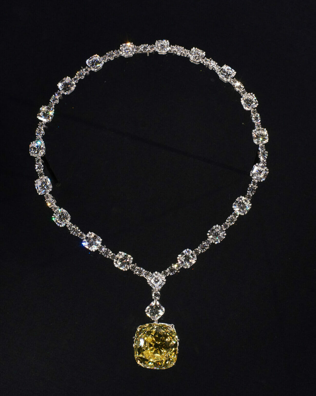 Tiffany Saatchi london yellow diamond necklace