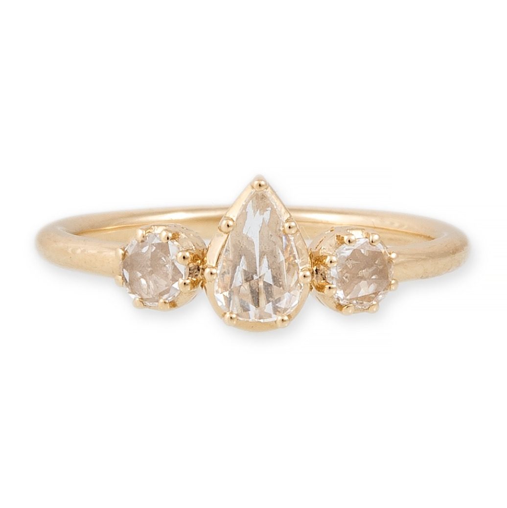9 Designers Who Have Perfected Rose-Cut Engagement Rings 10 Jacquie Aiche Rose-cut diamond ring