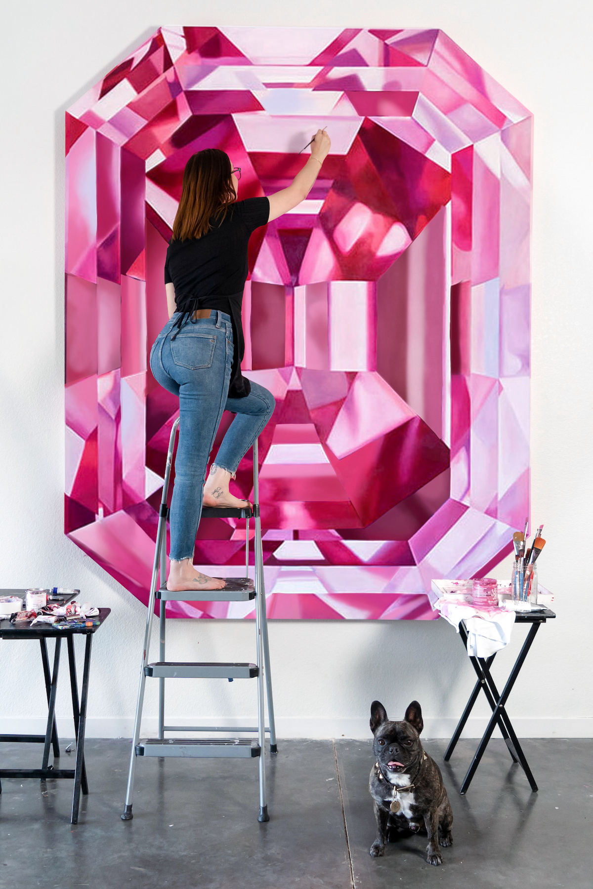 Artist Angie Crabtree Debuts 10-Foot Diamond Painting and New Jewelry  Collection - Only Natural Diamonds