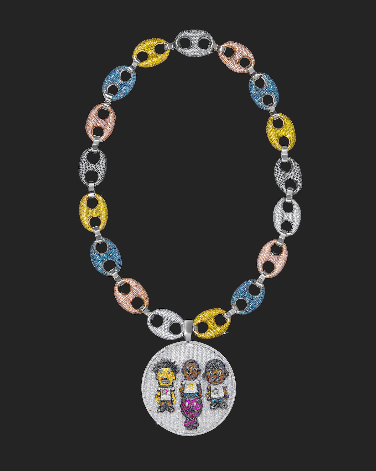 Pharrell Williams' N.E.R.D Pendant Chain (Courtesy of Jacob & Co.) Joopiter Auction