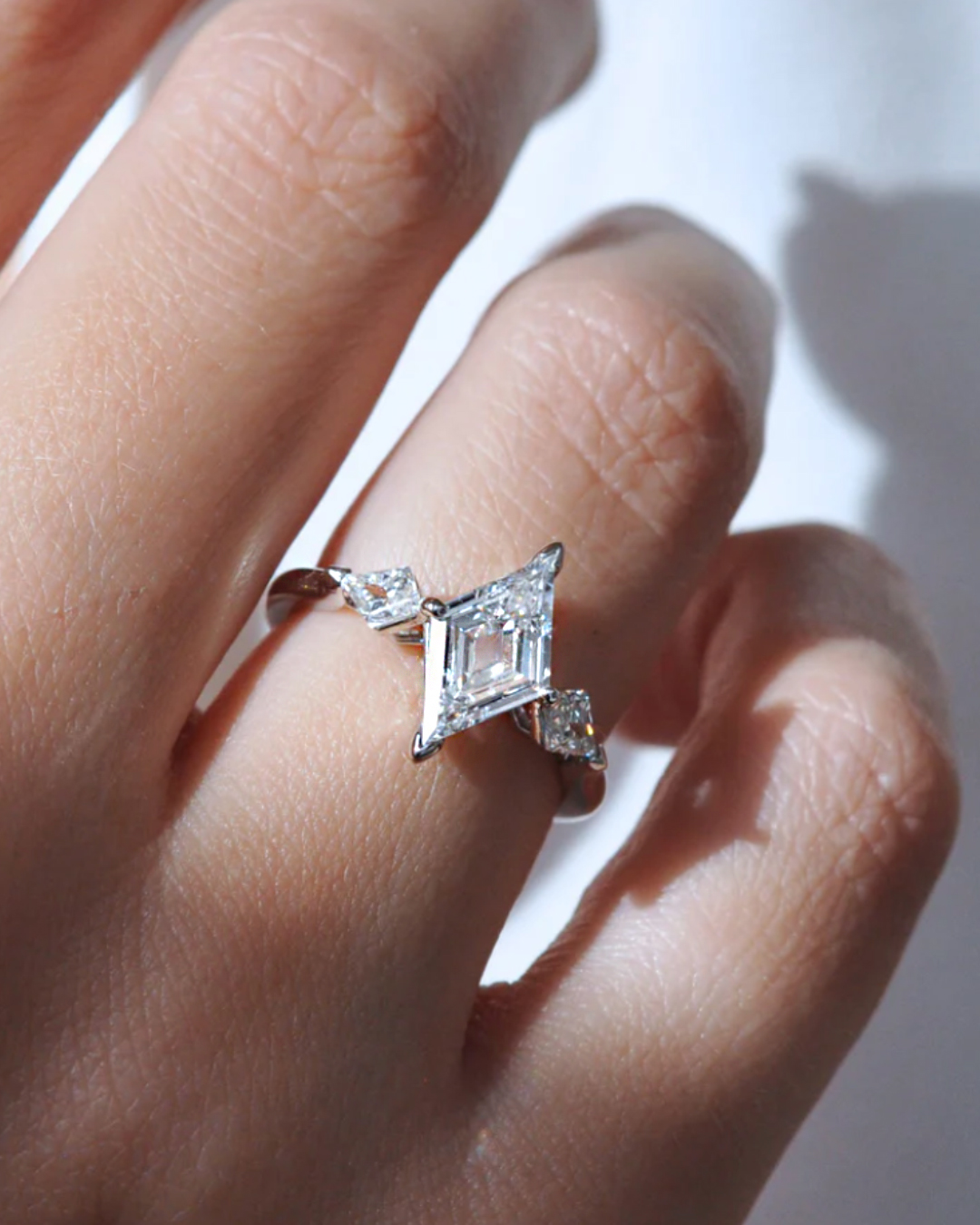 kite cut engagement ring