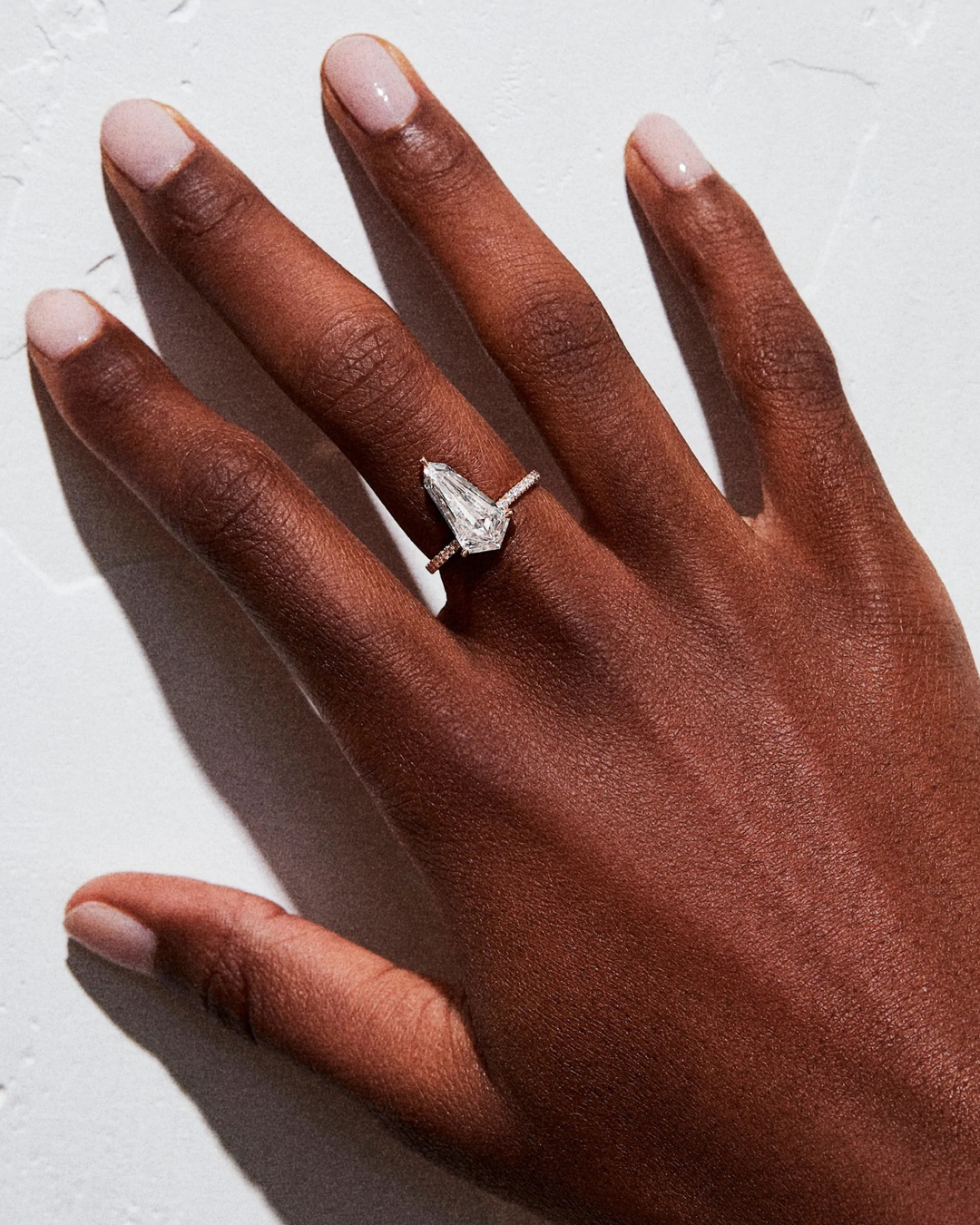 kite cut engagement ring