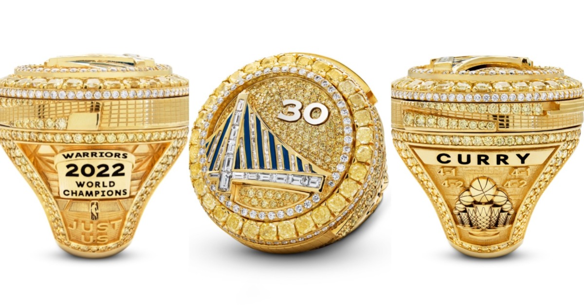 Warriors unveil championship ring with yellow diamonds, secret compartment  and a dig at the Celtics