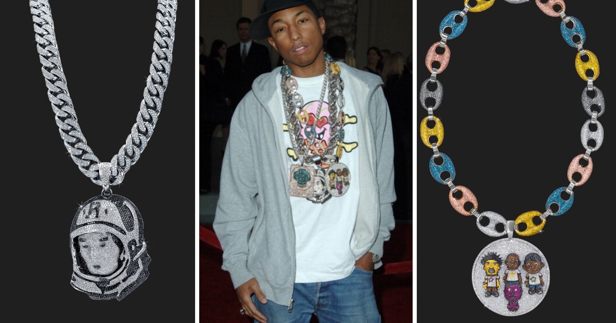 lv skateboard necklace