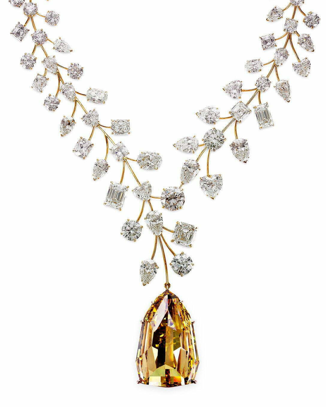 Diamond set in a necklace