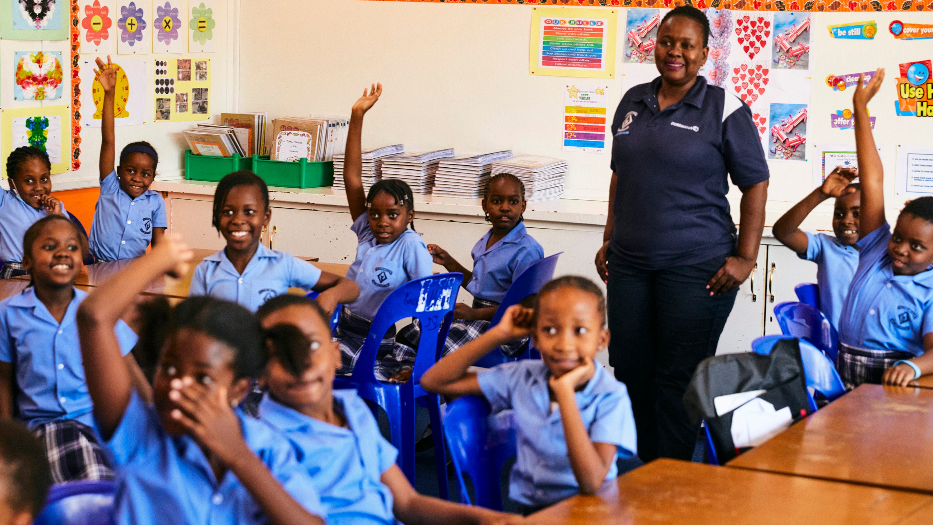 Livingstone House Primary School students and teacher