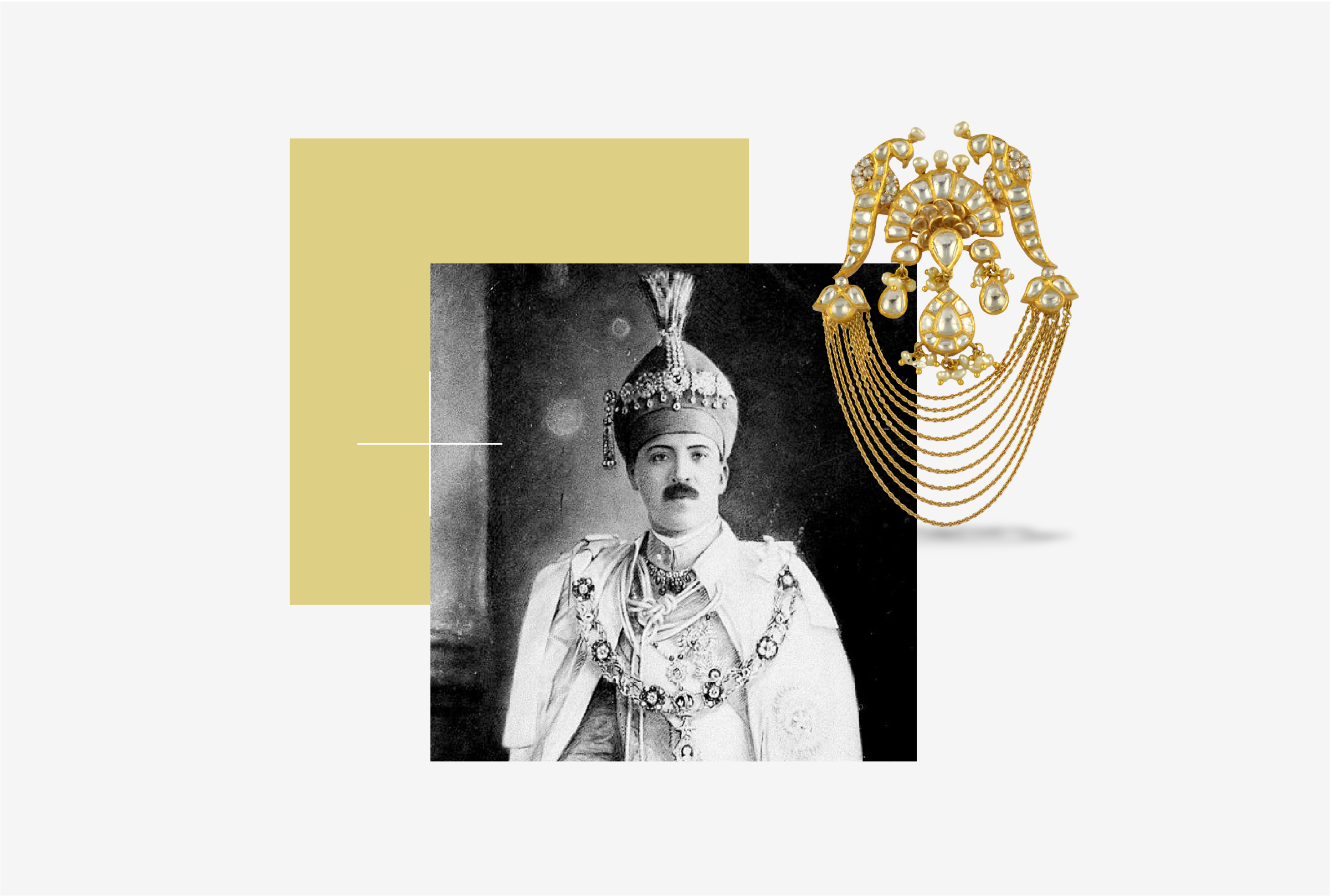Nizam of Hyderabad wearing diamond Jewellery