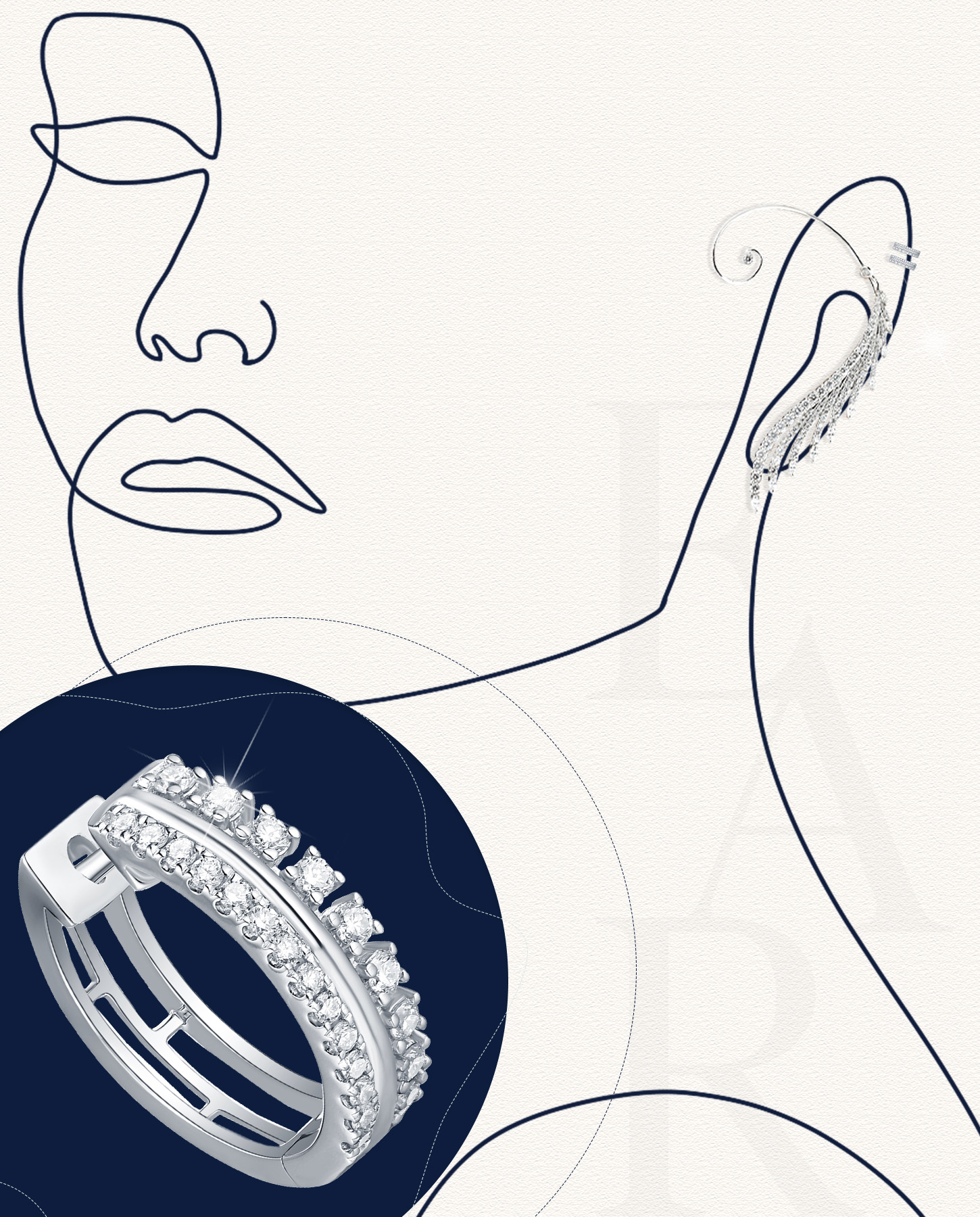 Diamond Body Jewellery: Ear Cuffs