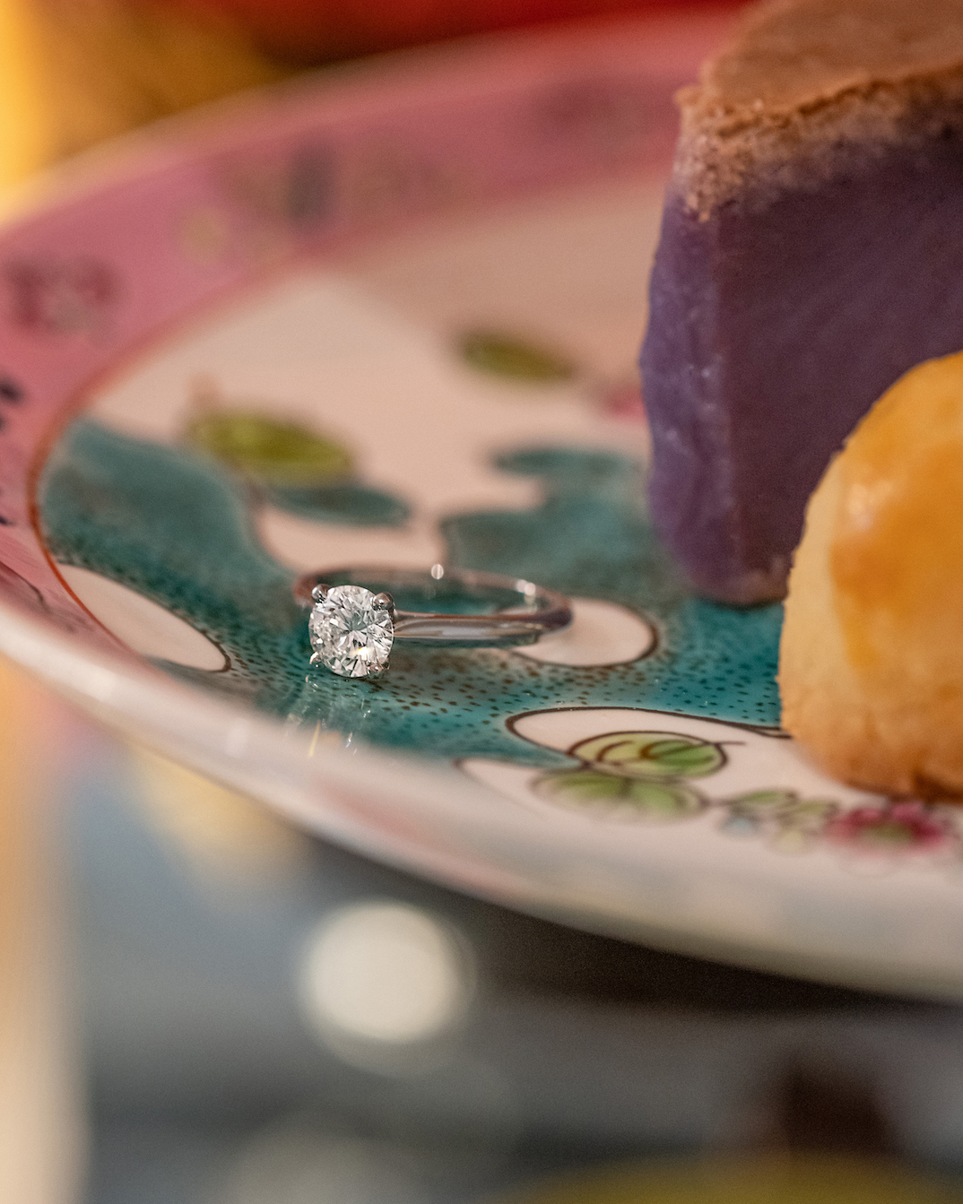 lady wong bakery lunar chinese new year carat cake natural diamond ring