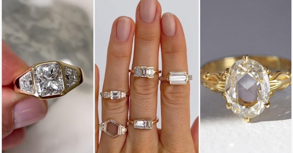 14K White Gold Halo Diamond Engagement Ring | Joseph's Jewelry
