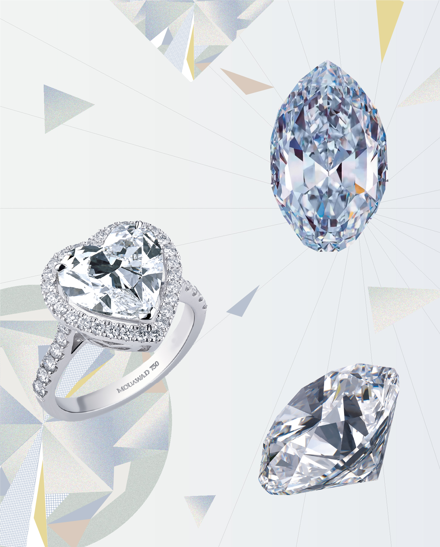 Diamond cut rings