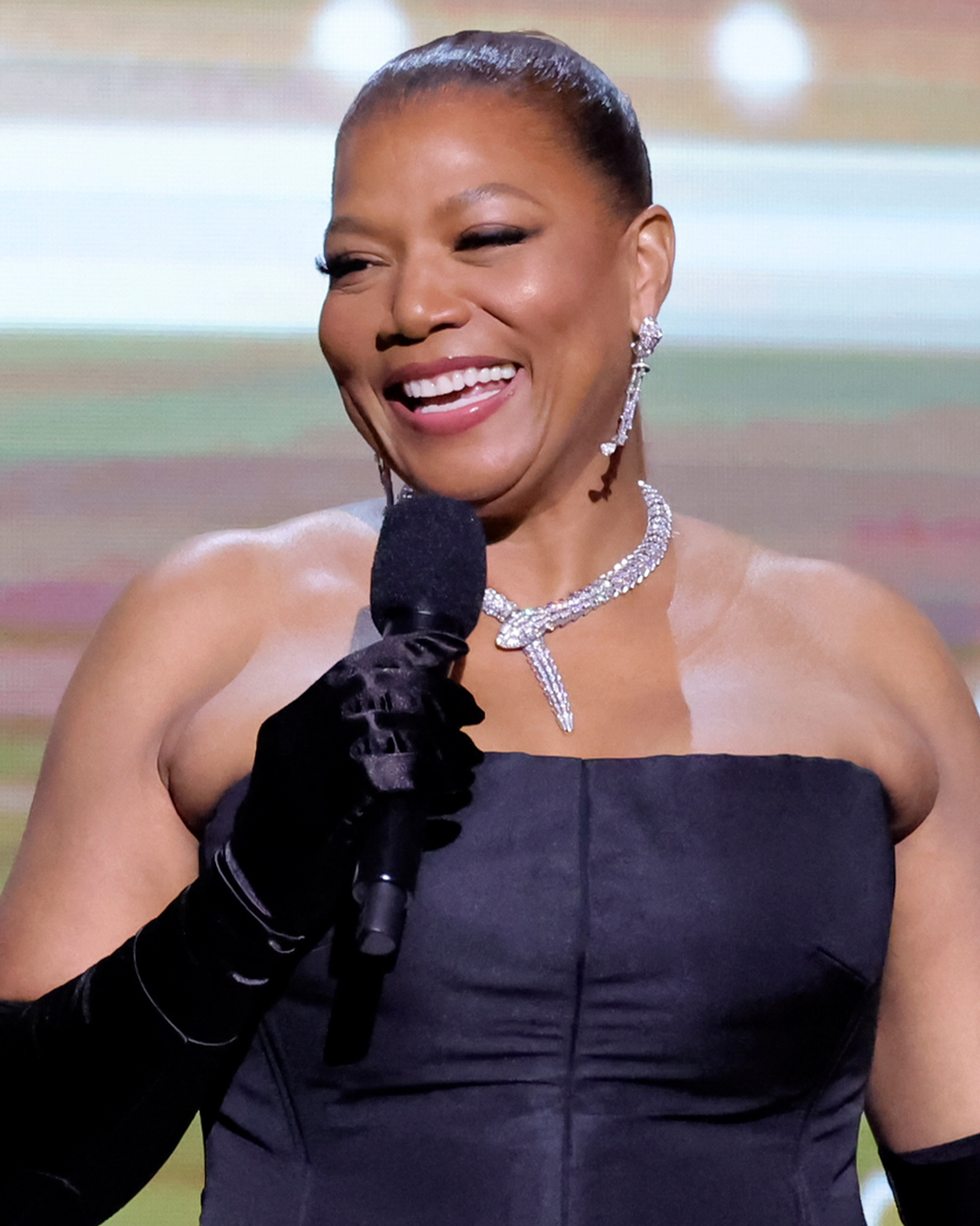 This Iconic Style Dominated Awards Season in Time for its 75th Anniversary 25 queen latifah 2023 naacp image awards outfits natural diamond jewelry looks fashion