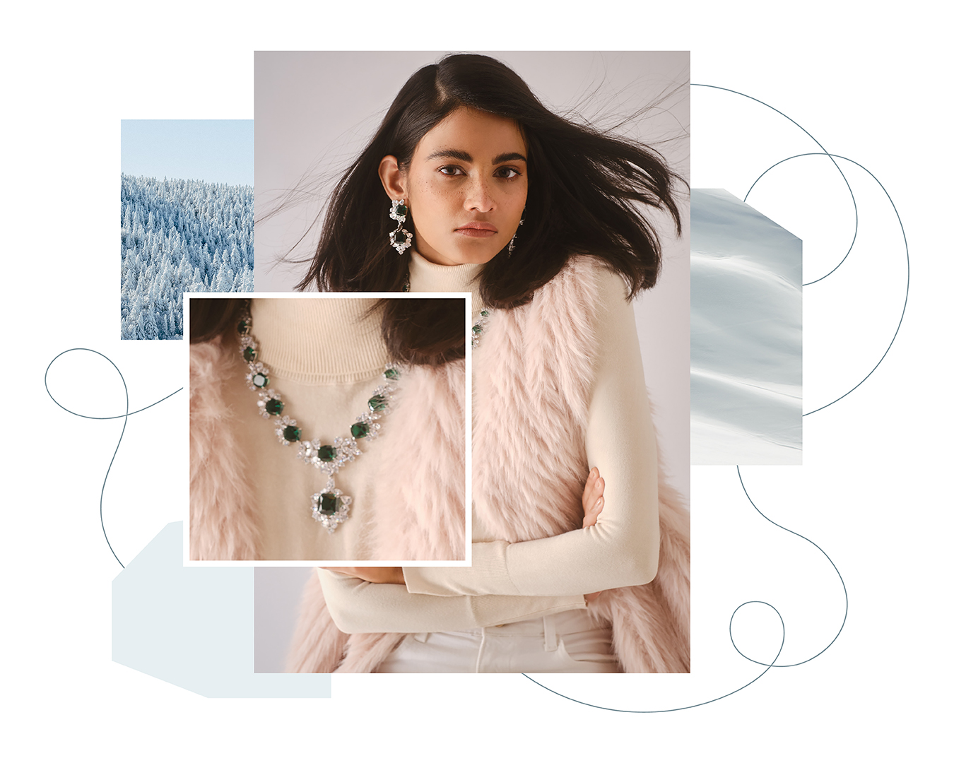 Elevate Your Winter Wardrobe with Striking Diamond Pieces 1 Kantilal Chhotalal's Diamond Earrings and Necklace