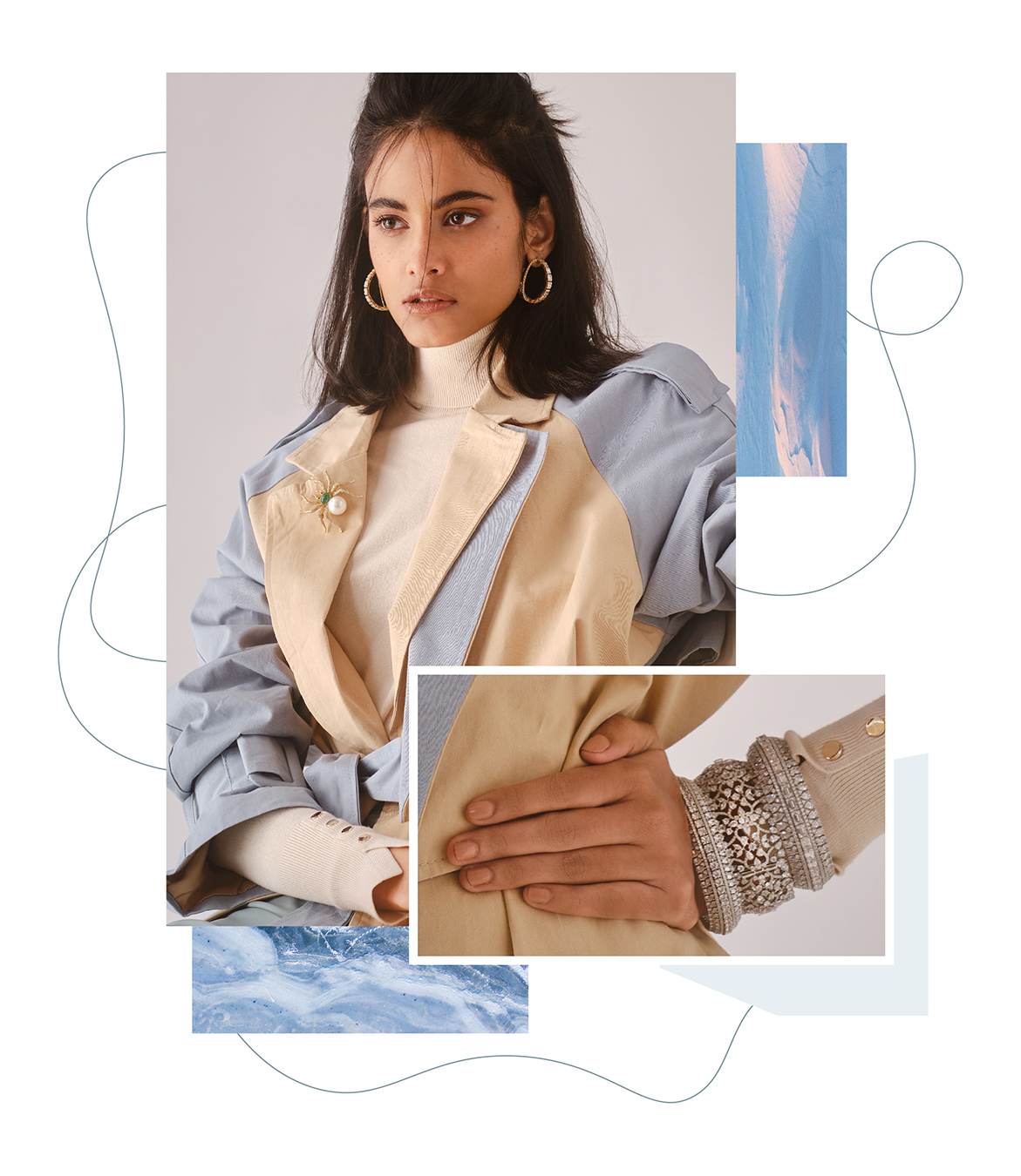 Elevate Your Winter Wardrobe with Striking Diamond Pieces 2 Natural Diamond Earrings, Brooch and Diamond Bangles