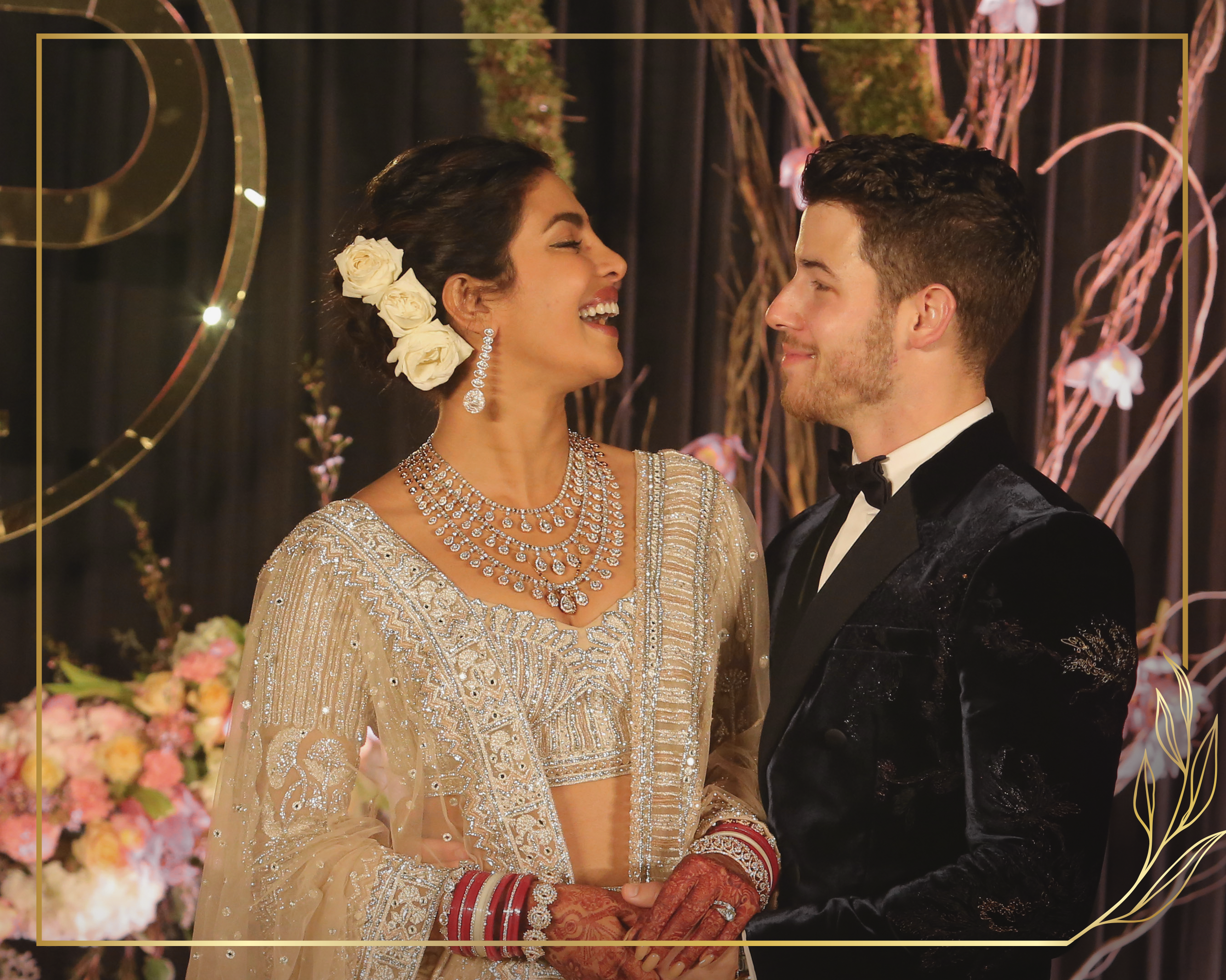 Celebrity Indian Brides in Dazzling Diamonds 4 Priyanka Chopra with a with a 5 carat Cushion cut natural Diamond