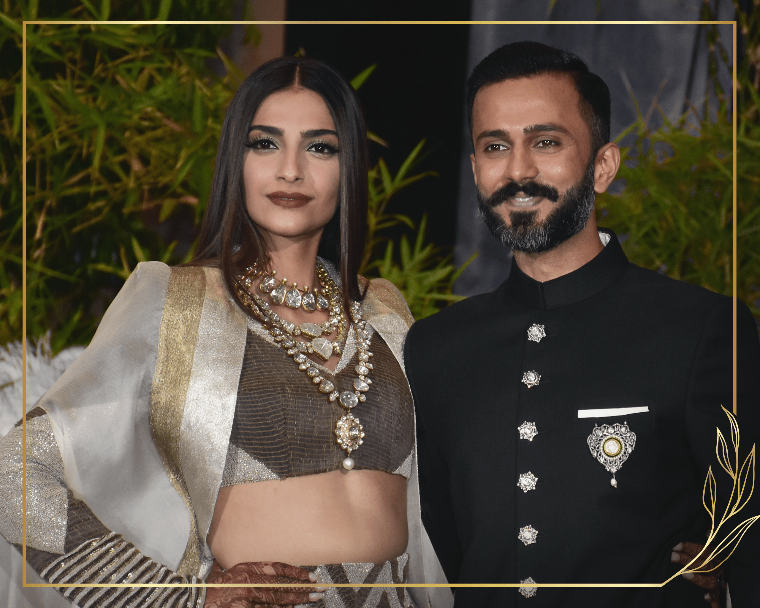 Celebrity Indian Brides in Dazzling Diamonds 2 Sonam Kapoor with a heavy four-tiered natural diamond necklace