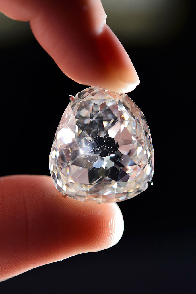 Pear shaped natural diamond