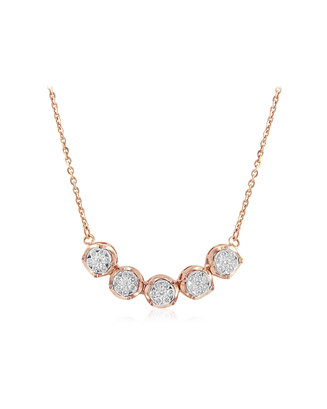 5 stone diamond necklace