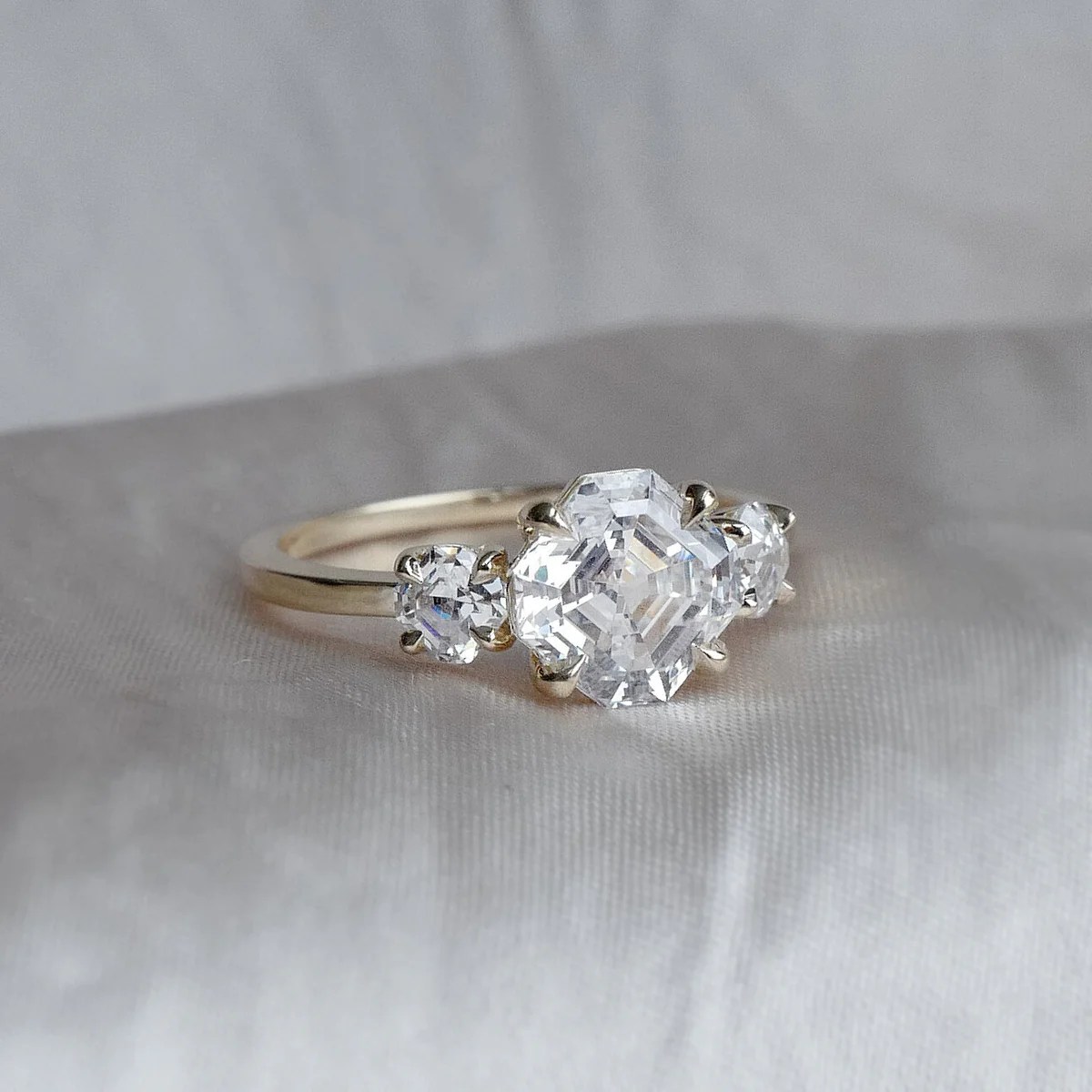 Asscher cut ring