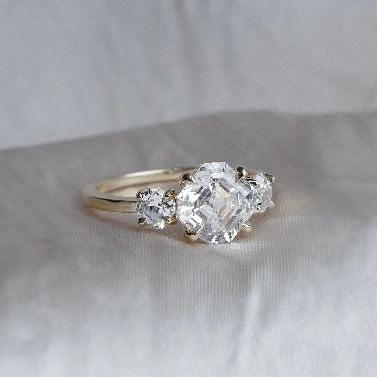 Asscher cut ring