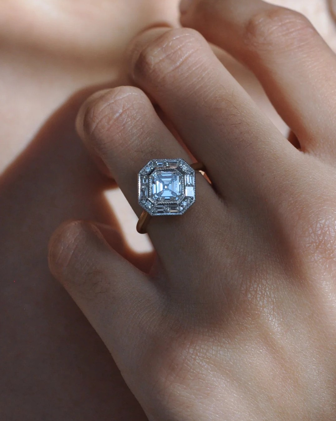 Asscher cut ring