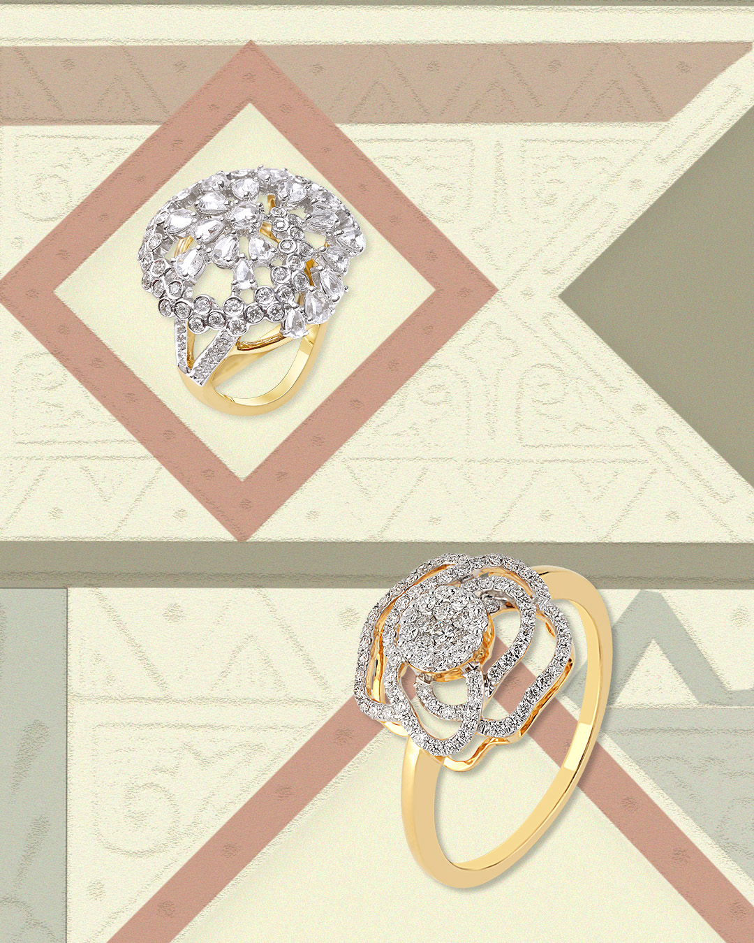 Ring by H Ajoomal (top) and Manoharlal Jewellers (bottom) 