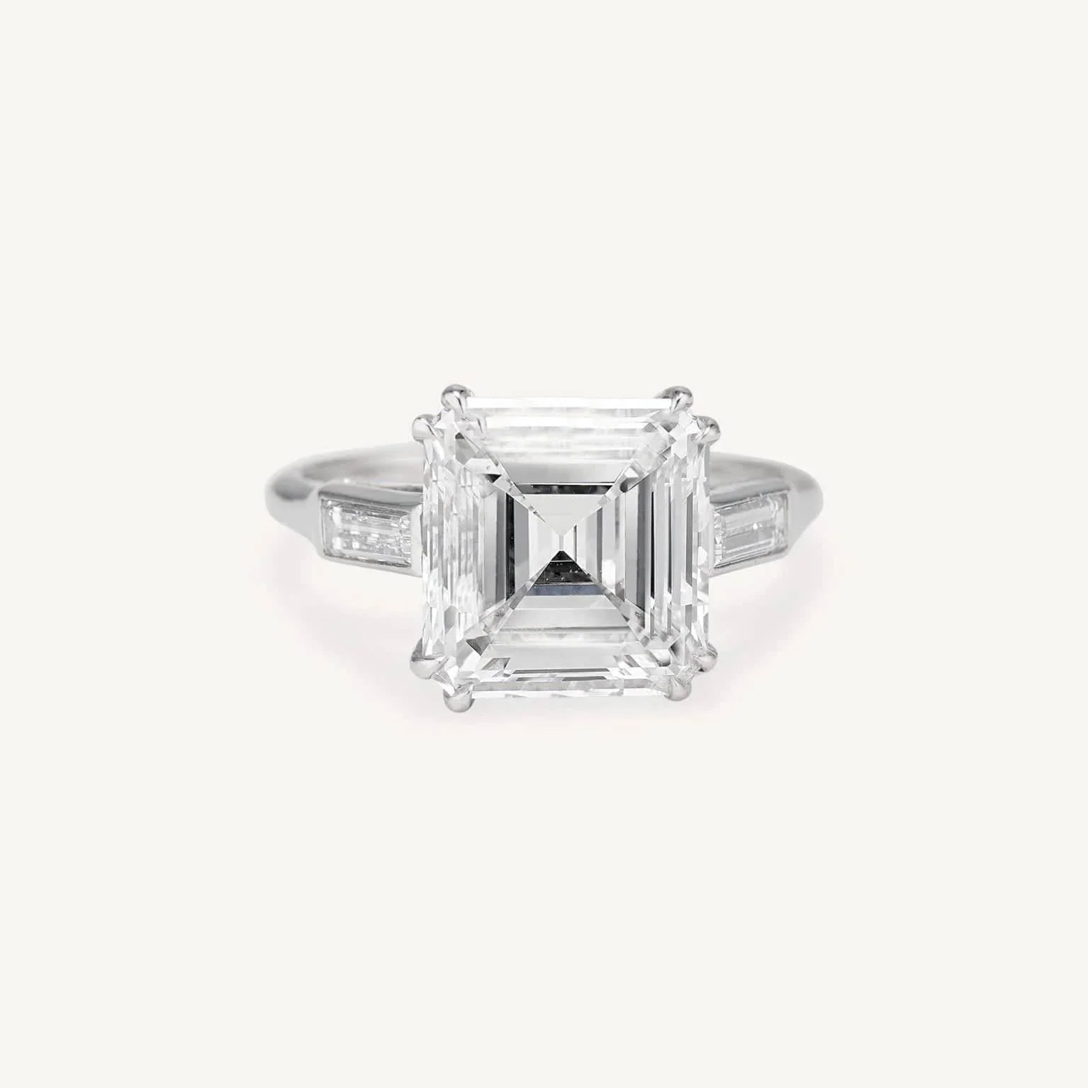 Vintage Asscher cut ring