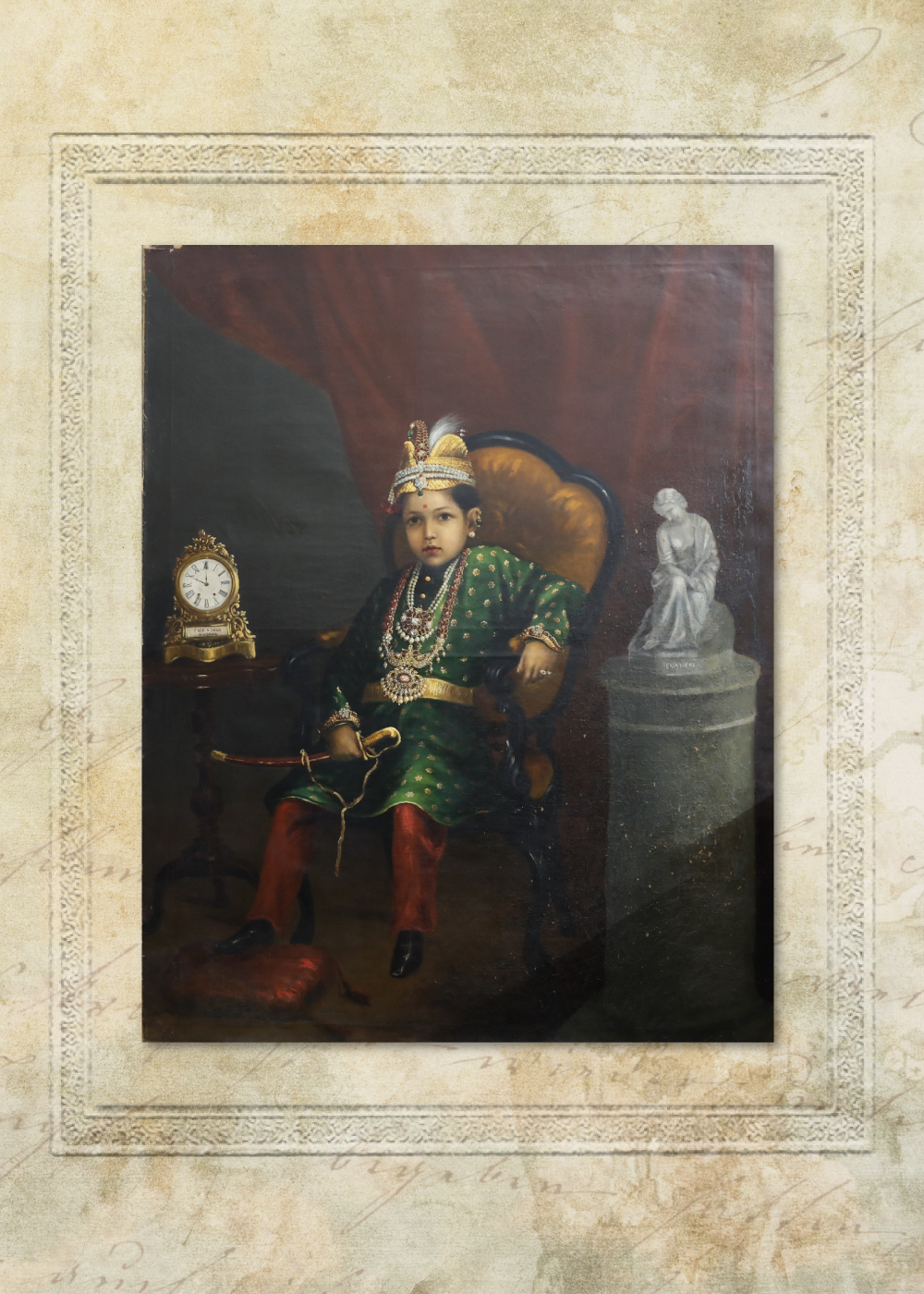 Prince Marthanda Bhairava Tondaiman wearing the diamond jewellery 