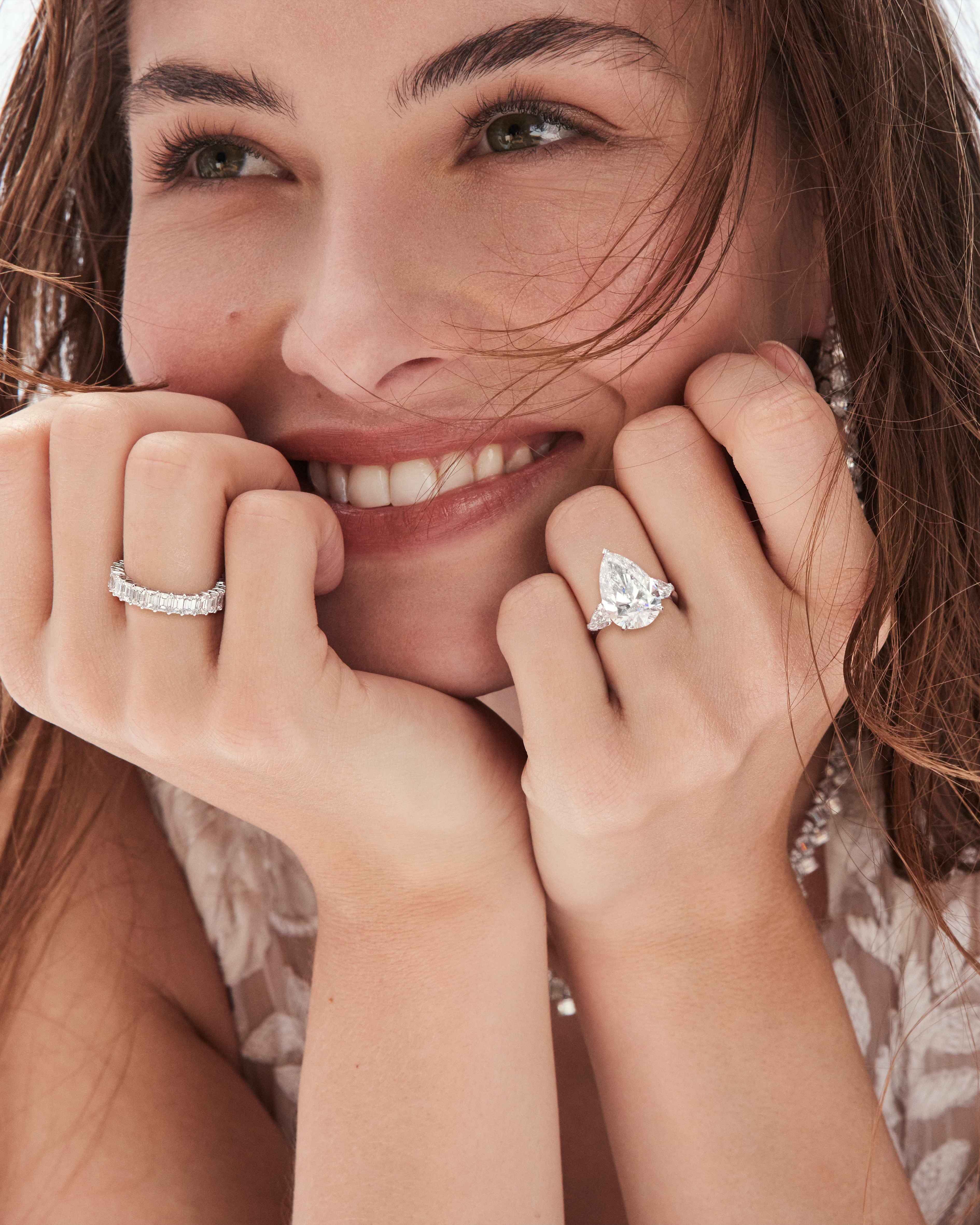 Platinum Custom Pear Shaped Diamond And Halo Engagement Ring #102743 -  Seattle Bellevue | Joseph Jewelry