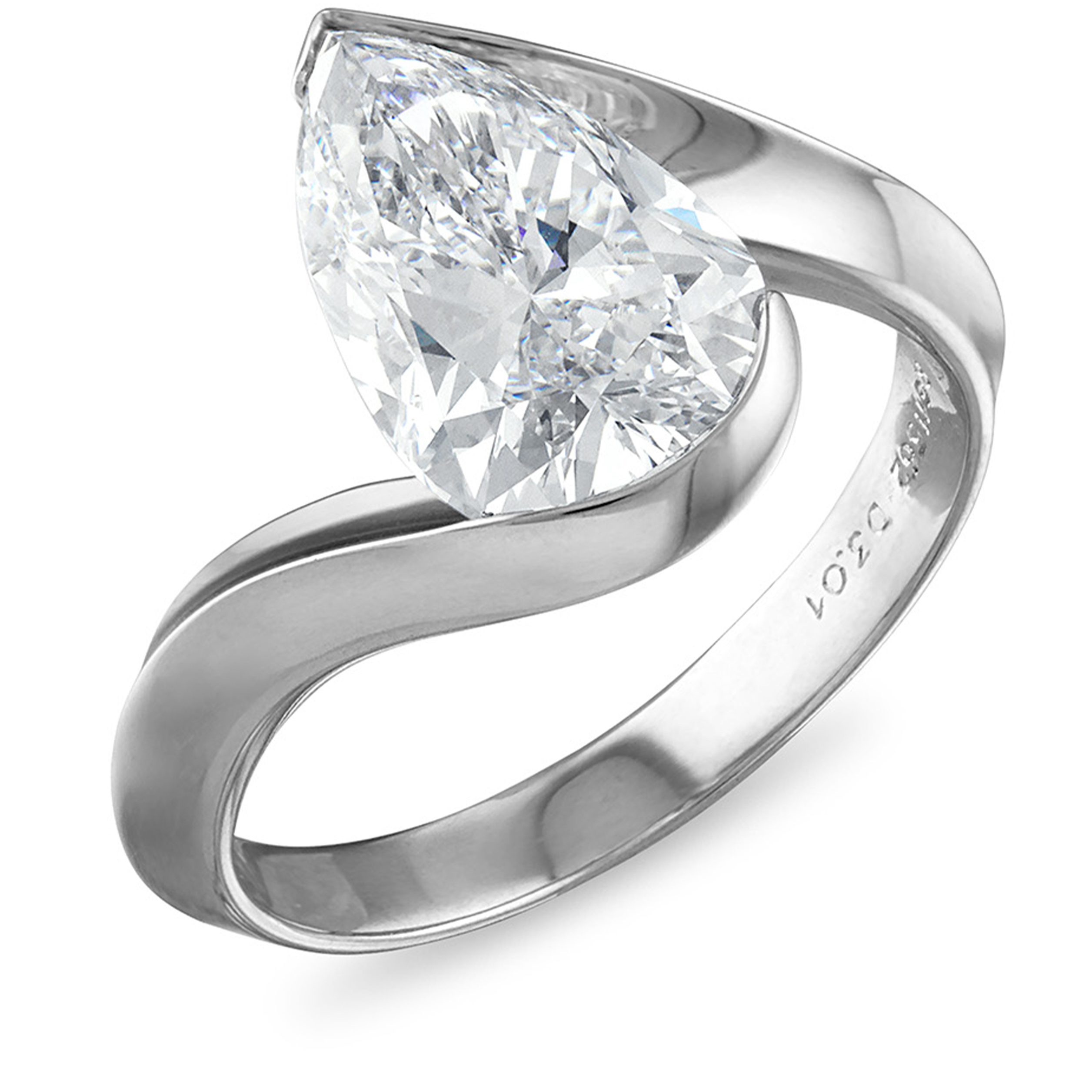 10 Bold and Bodacious Pear-Shaped Engagement Rings 7 pear shaped diamond ring