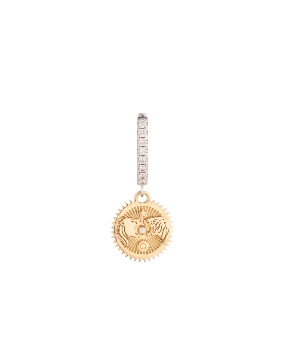 earring stacks: diamond huggie