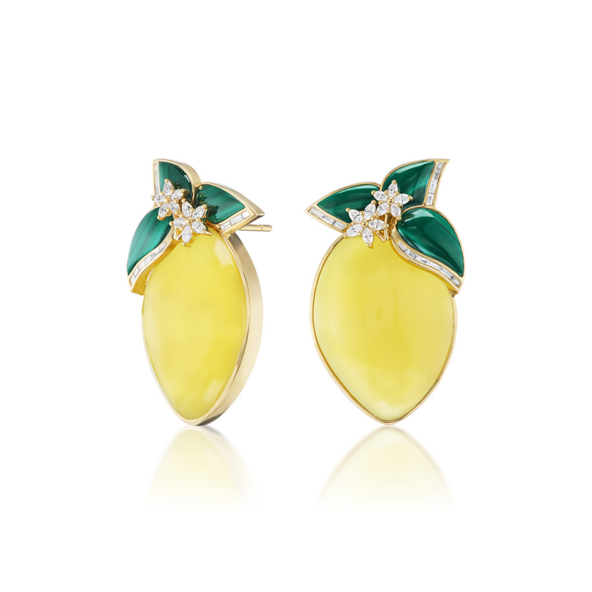The Best Diamond Fruit Jewelry Is Ripe for Summer 15 Fruit Jewelry Sorellina Diamond Limoncello Earrings