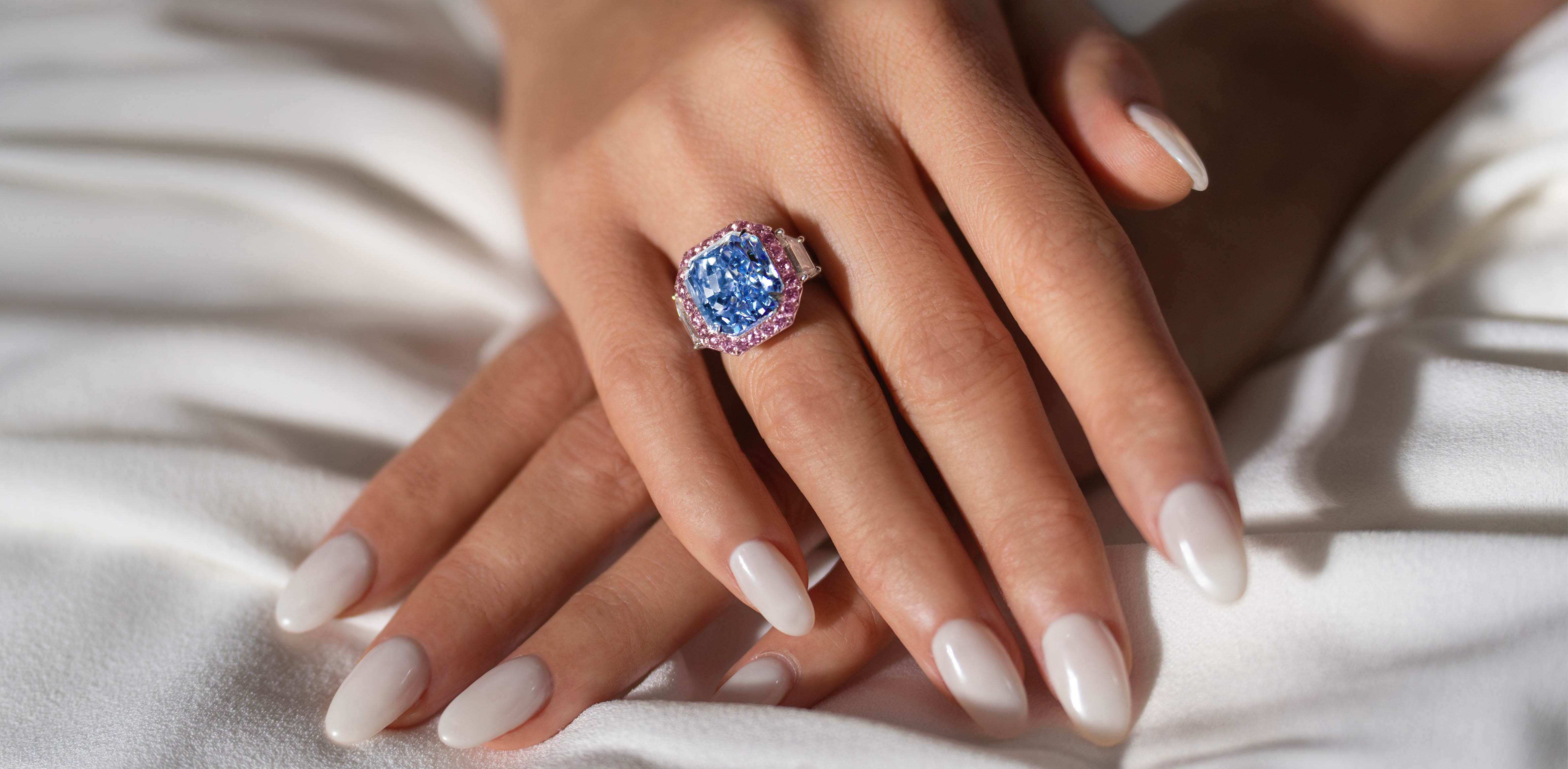 Amazon.com: Unique Blue Diamond Engagement Ring Set White Gold Ring  Filigree Ring Blue Diamonds Engagement Ring : Handmade Products