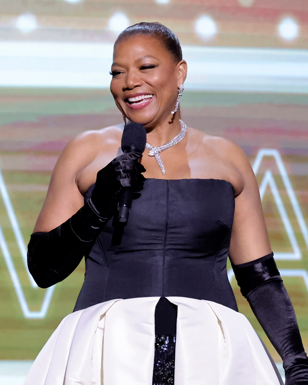 50 Years of Women in Hip Hop & Their Natural Diamond Bling 6 Queen Latifah - Red Carpet Elegance and Natural Diamonds