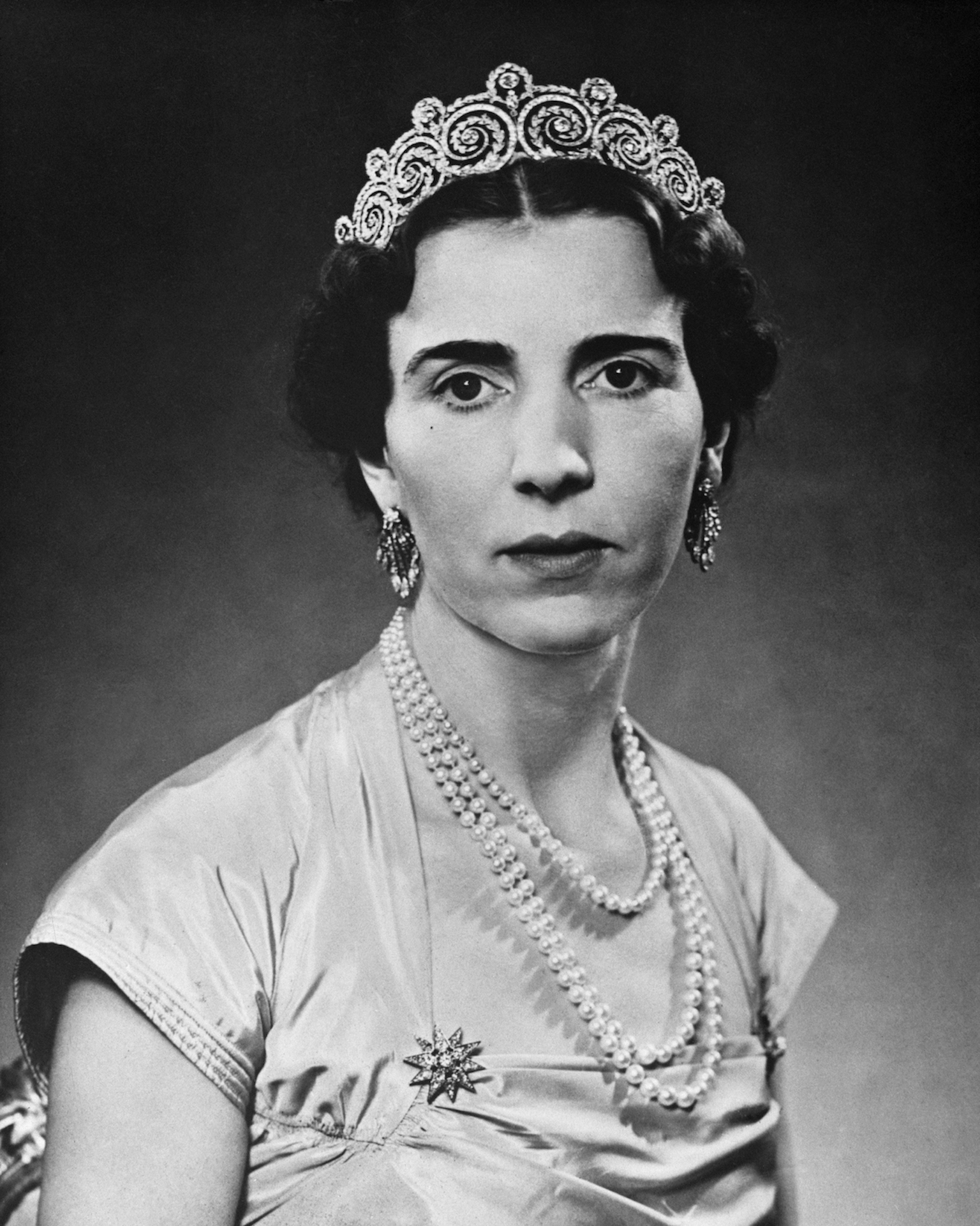 Queen Ingrid of Denmark wearing The Khedive of Egypt Tiara