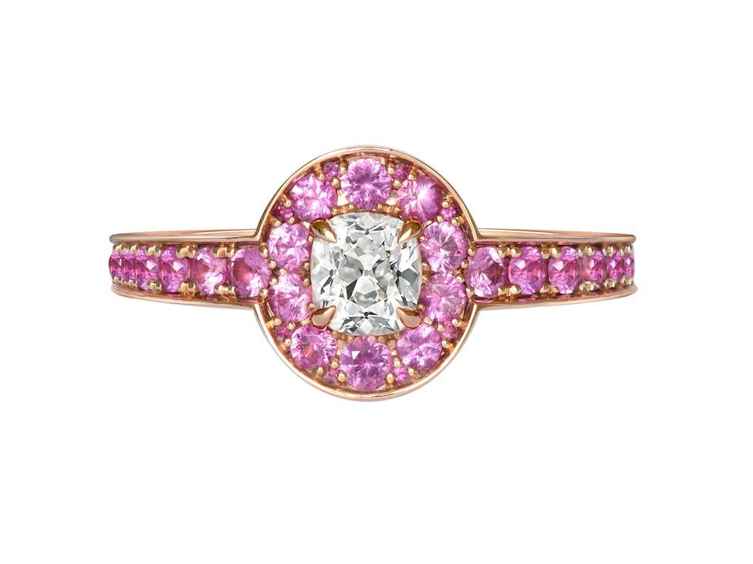 Old diamonds: Harvey Owen Aura Old Cut Diamond and Sapphire Ring