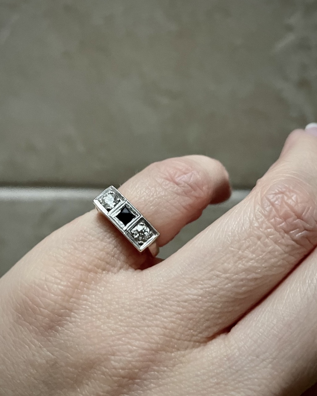 Pinky Promise, I’ll Cherish My Heirloom Pinky Ring Forever 1 Heirloom diamond and sapphire three-stone pinky ring