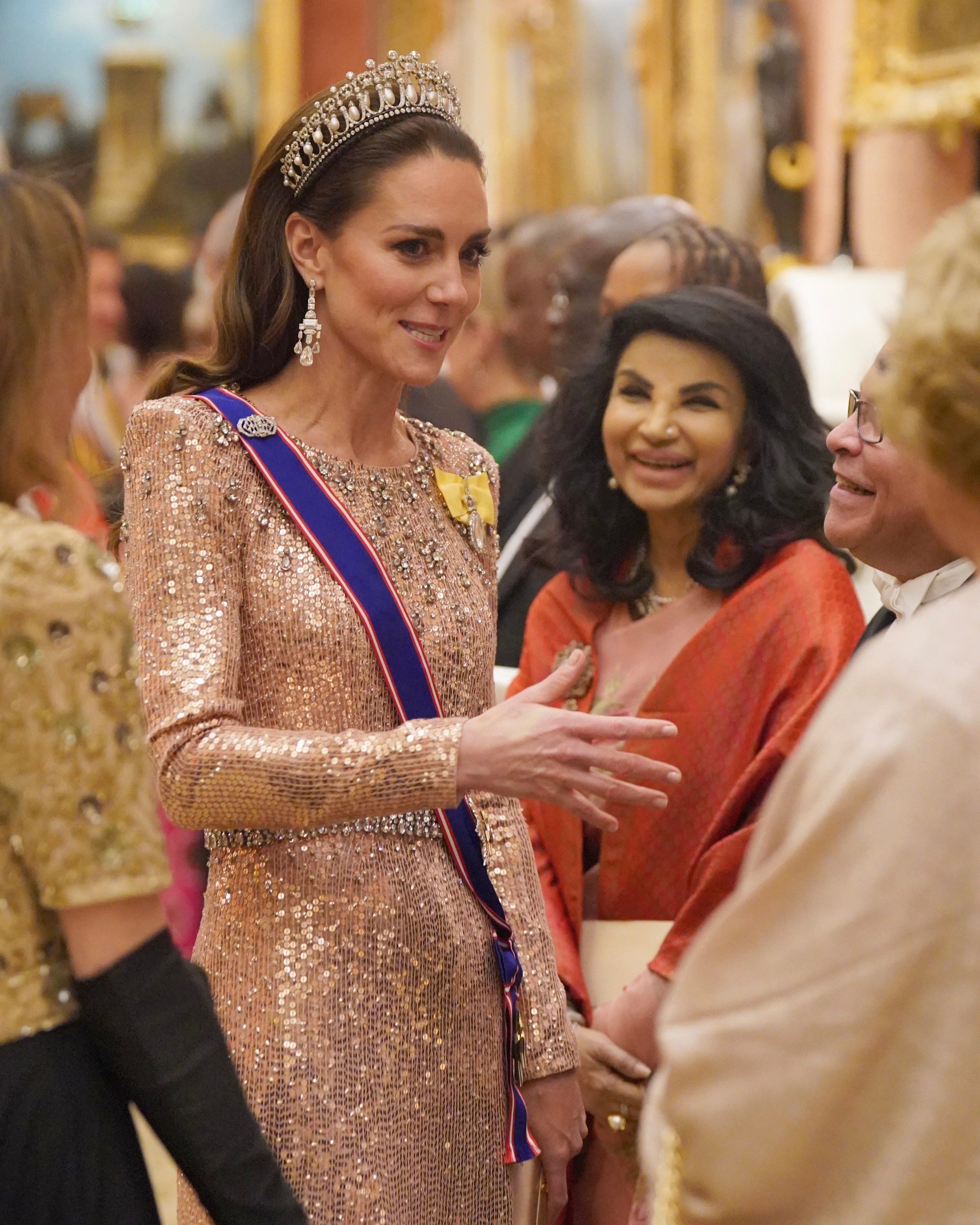 Kate Middleton wore the historic royal natural diamond Lover's Knot Tiara on multiple occasions, which was previously loved by the late Princess Diana.