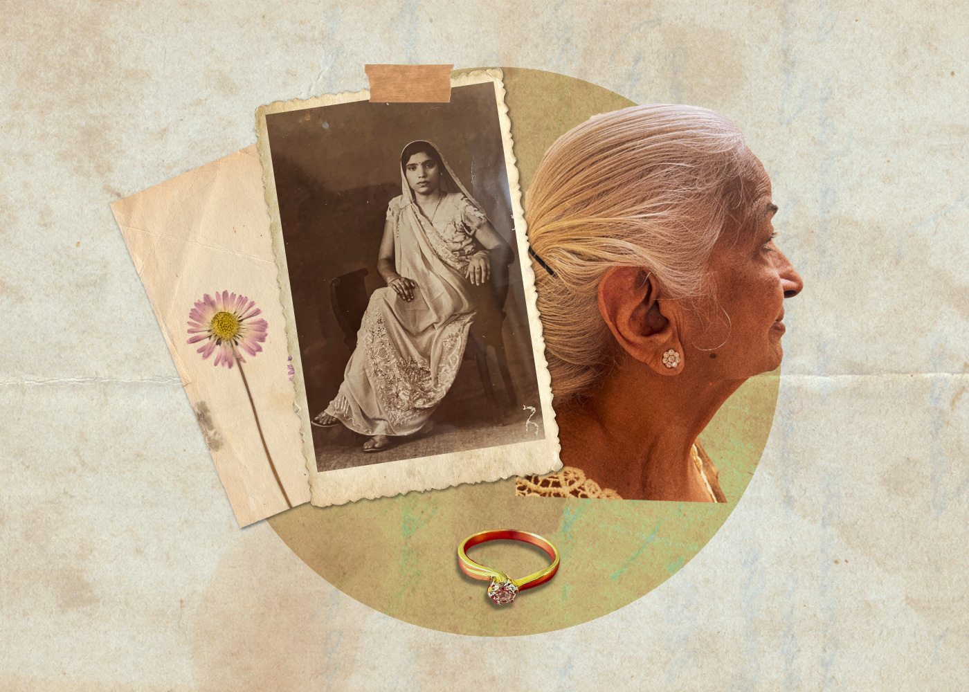 Rupa Belai styling her Sindhi Koka earrings