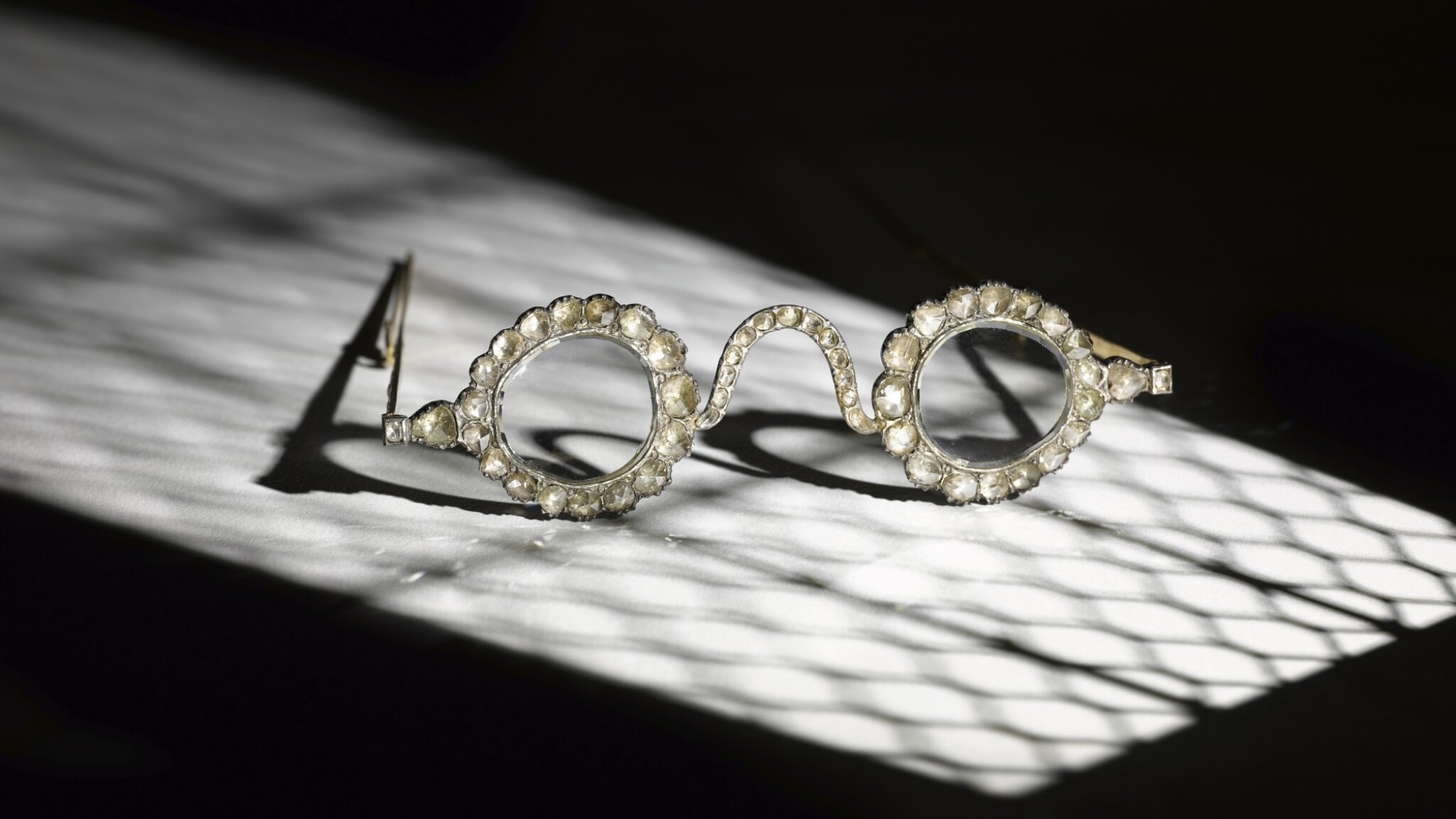 The 'Halo of Light' diamond sunglasses from the Mughal Empire. (Courtesy of Sotheby's)
