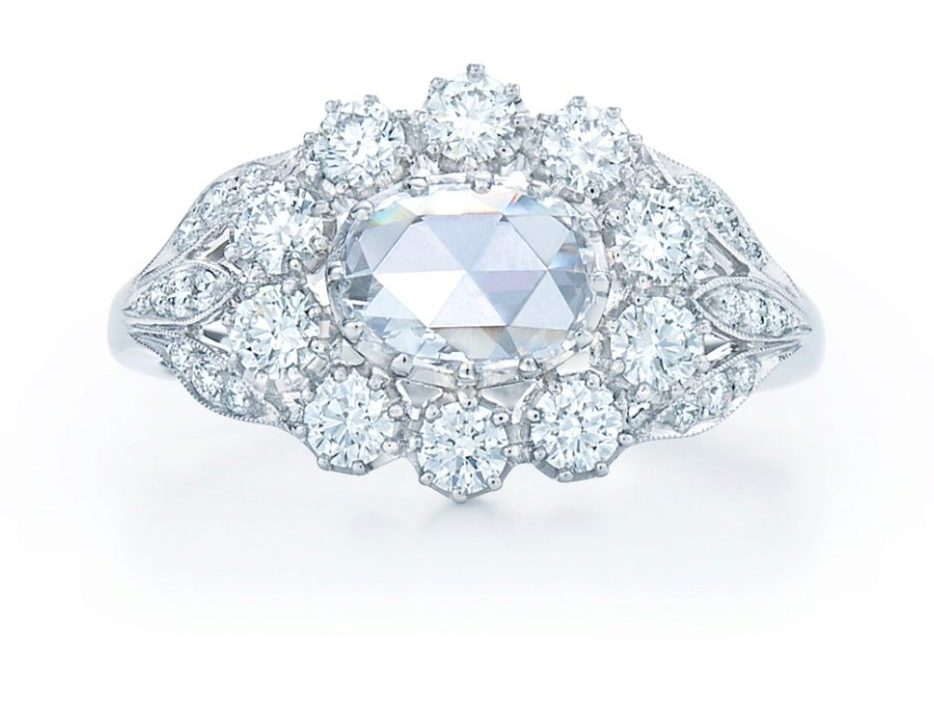 kwiat rose-cut diamond engagement ring