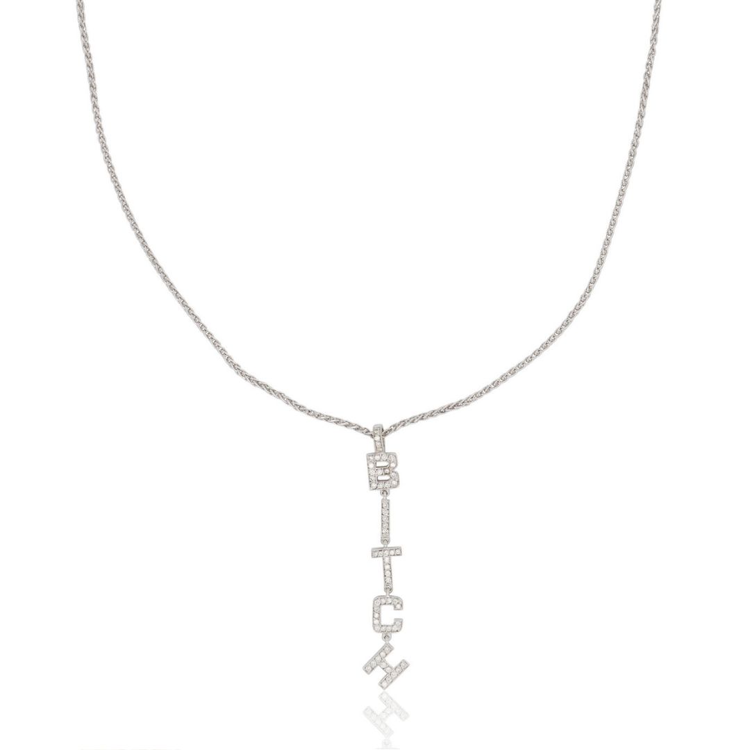 Elton John's "Bitch" Diamond Pendant Necklace