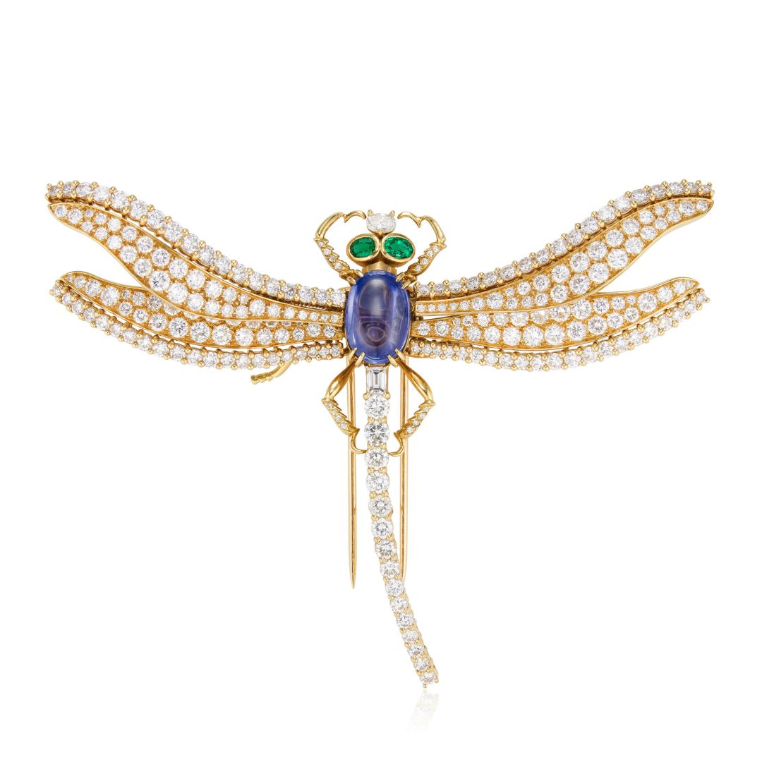 Elton John's Diamond Dragonfly Brooch by Cartier