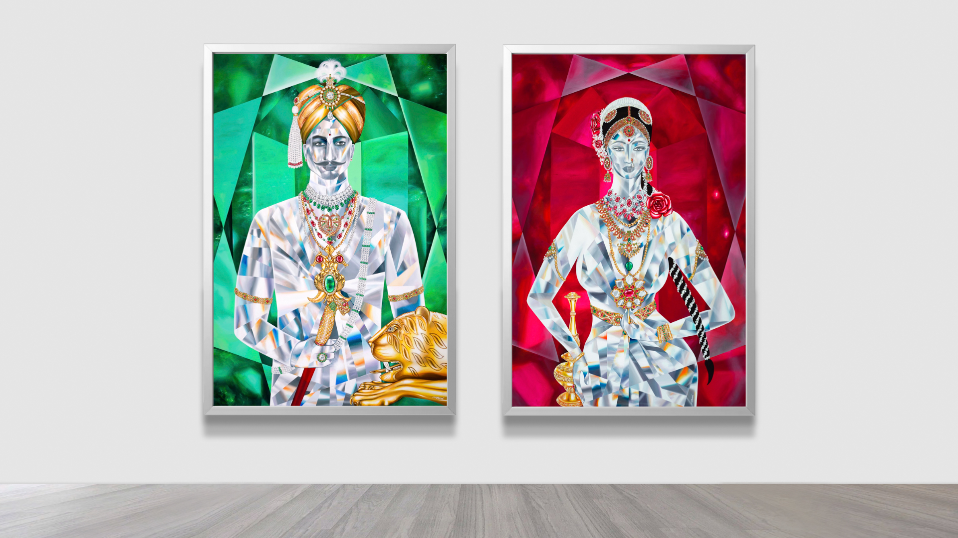 Reena Ahluwalia’s Diamond Clad Paintings of Royalty Find Eternal Home 6 Reena Ahluwalia’s Diamond Clad Paintings of Royalty Find Eternal Home