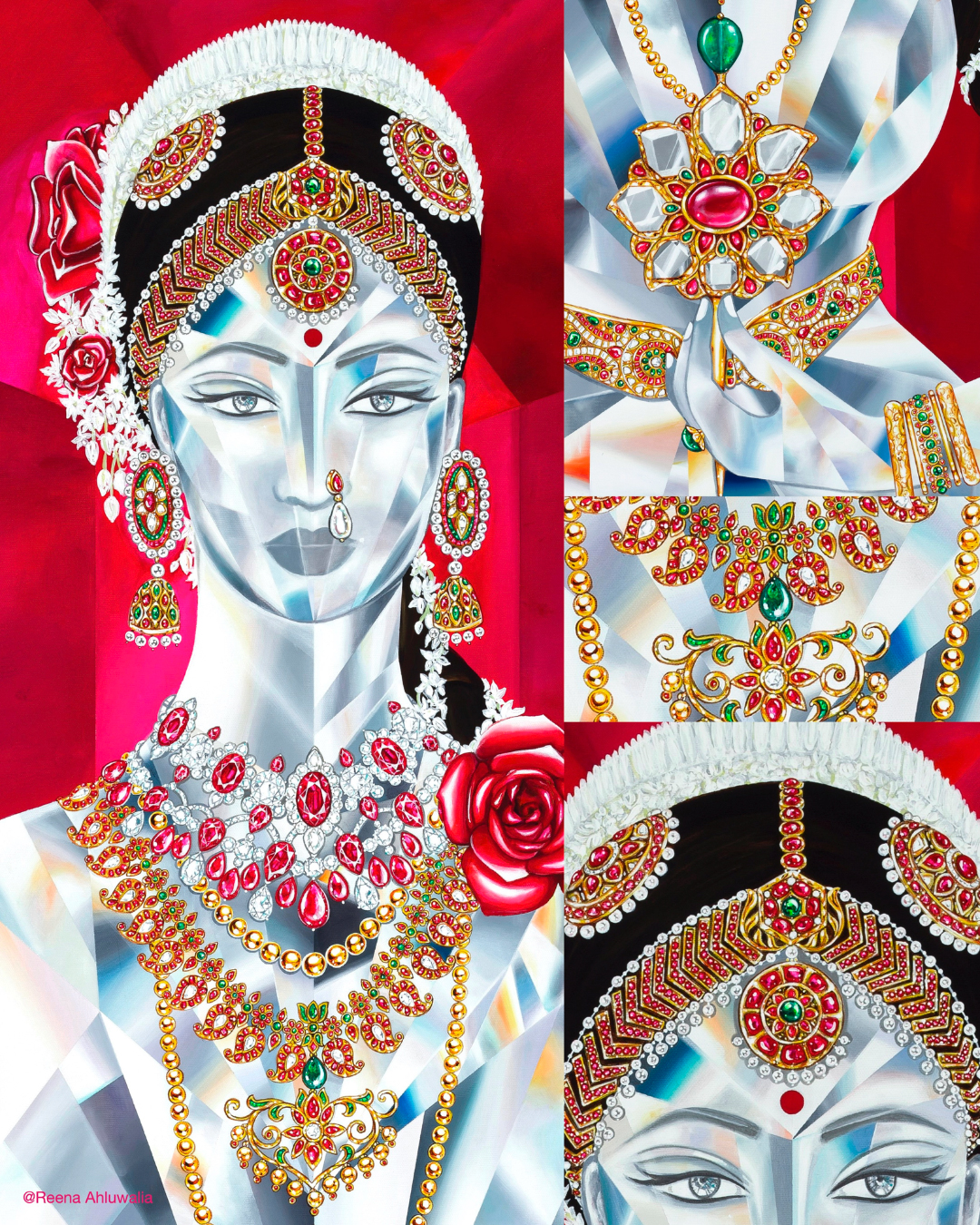 Reena Ahluwalia’s Diamond Clad Paintings of Royalty Find Eternal Home 5 Reena Ahluwalia’s Diamond Clad Paintings of Royalty Find Eternal Home