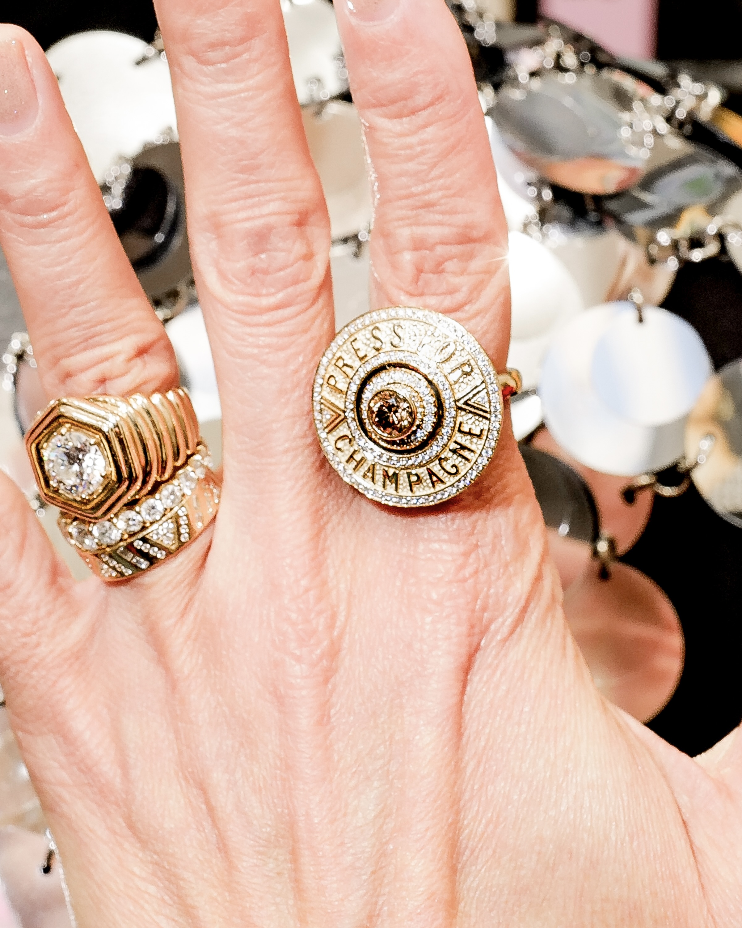 Nature's Toast to Color: The Champagne Diamond Ring 11 Harwell Godfrey x Ashley Longshore Champagne Diamond Ring