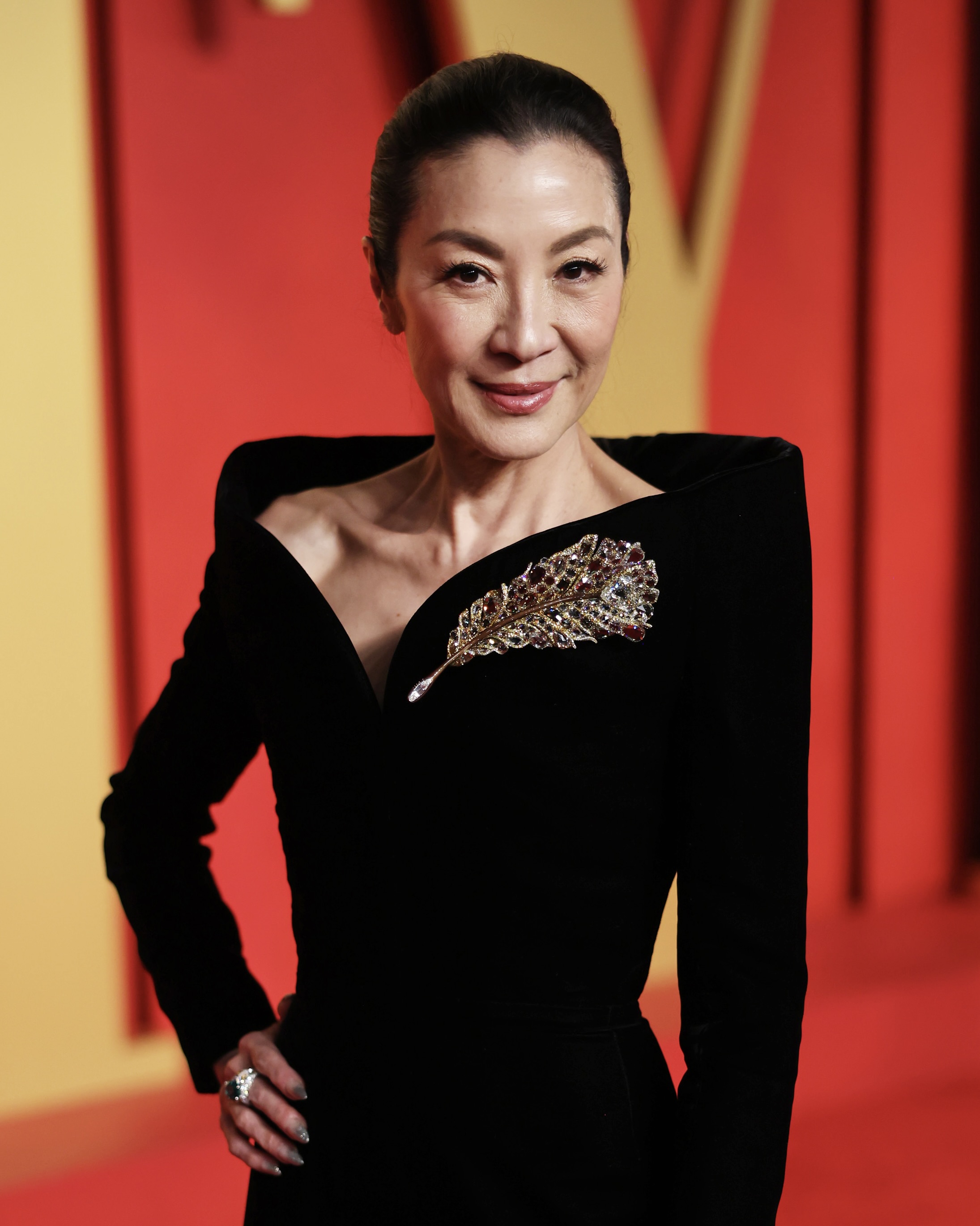 Michelle Yeoh attends the 2024 Vanity Fair Oscar Party on March 10, 2024 in Beverly Hills, California. 
