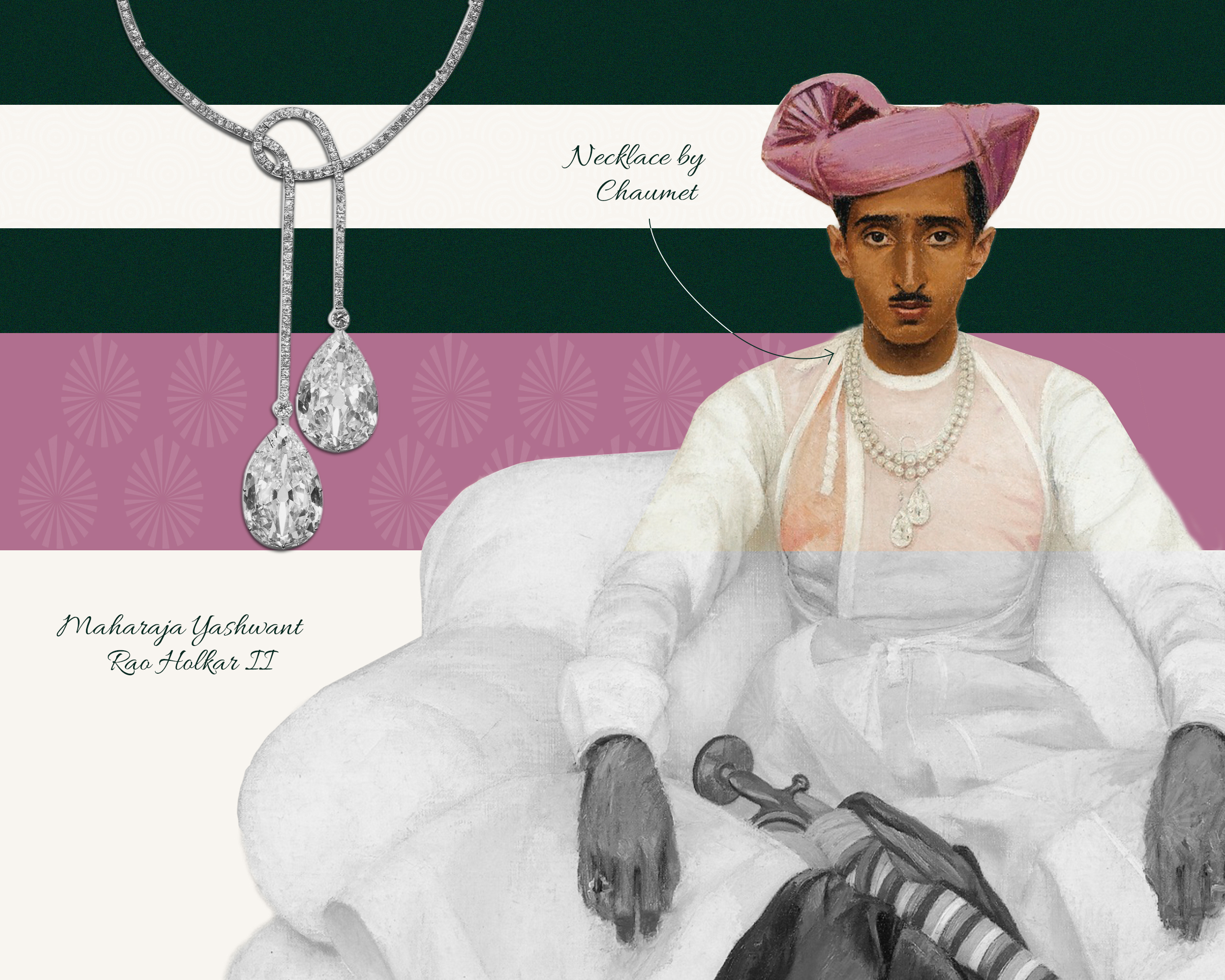 Royal Diamond necklace worn by Tukoji Rao Holkar III, Maharaja of Indore
